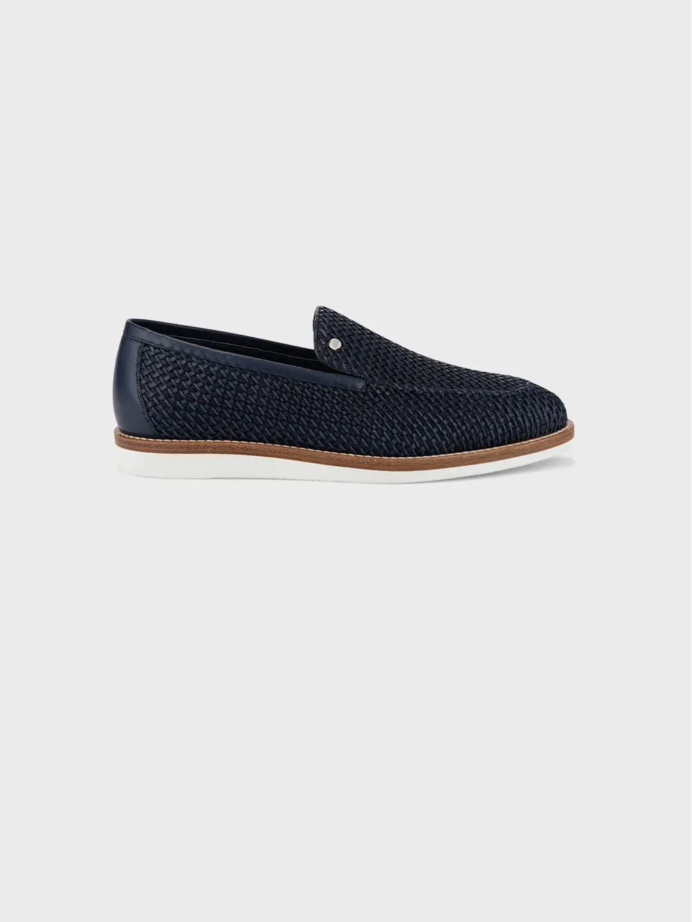 Braided Calfskin & Cotton Loafers