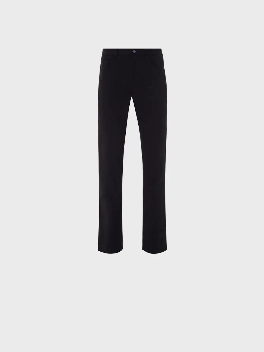 Regular Fit Jeans in Stretch Cotton with Suede Calfskin Patch