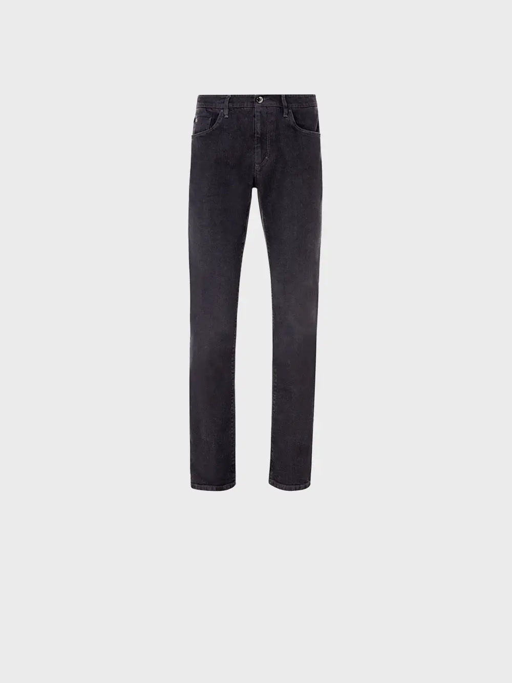 Slim Fit Cotton Jeans with Calf Suede Patch