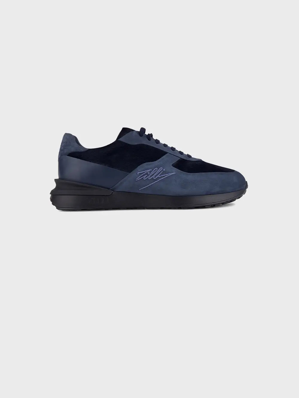 Suede Calfskin Sneakers with ZILLI Signature