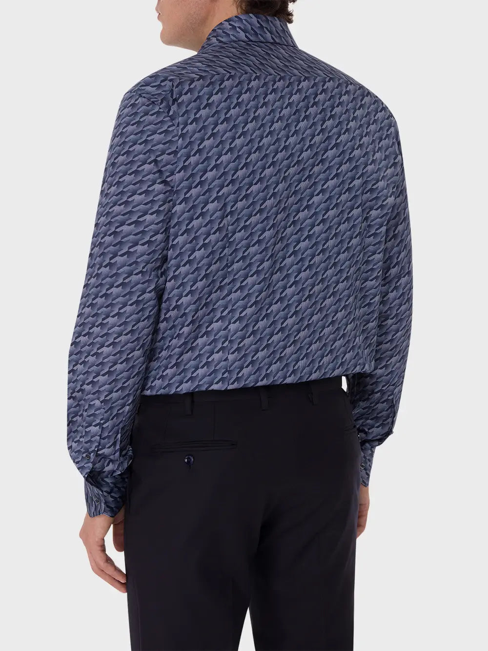 Long Sleeves Shirt with Houndstooth Pattern