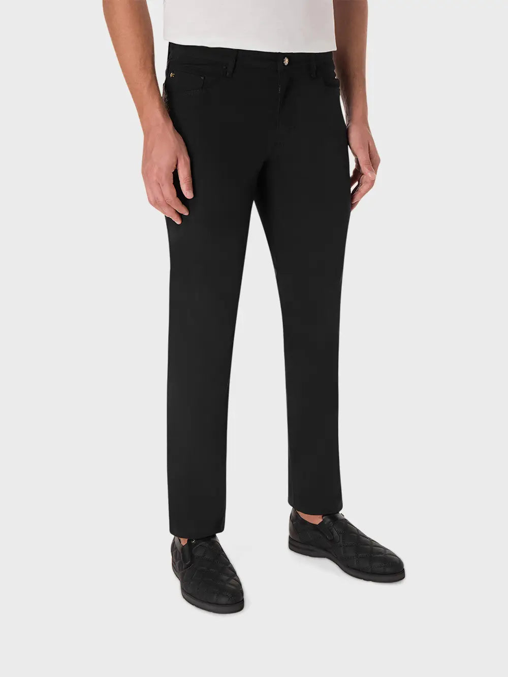 Slim Jeans with Calf Suede Patch