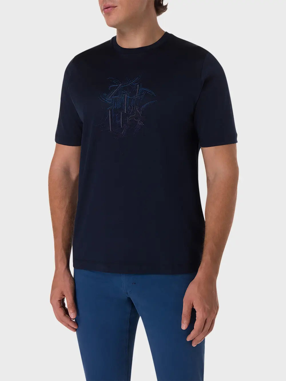 T-shirt with Zilli Art Embroidery