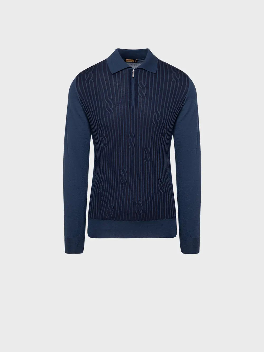 Long Sleeve Zipped Polo