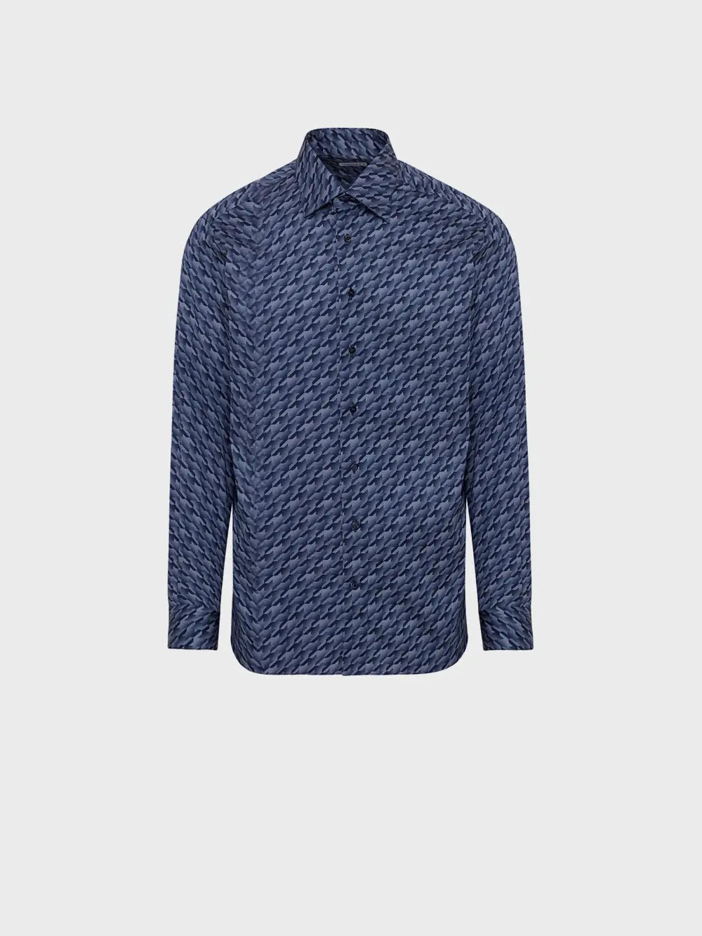 Long Sleeves Shirt with Houndstooth Pattern