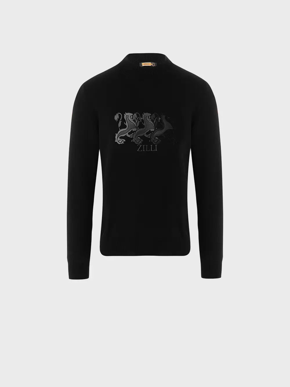 Wool and Cashmere Sweater with Triple Griffon Embroidery