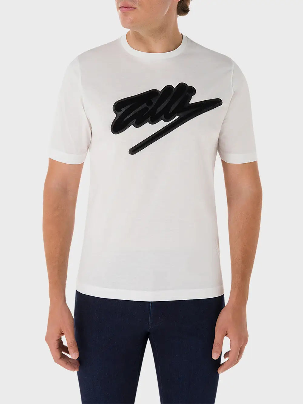 Zilli Round Neck T-shirt - Cursive Zilli Pattern