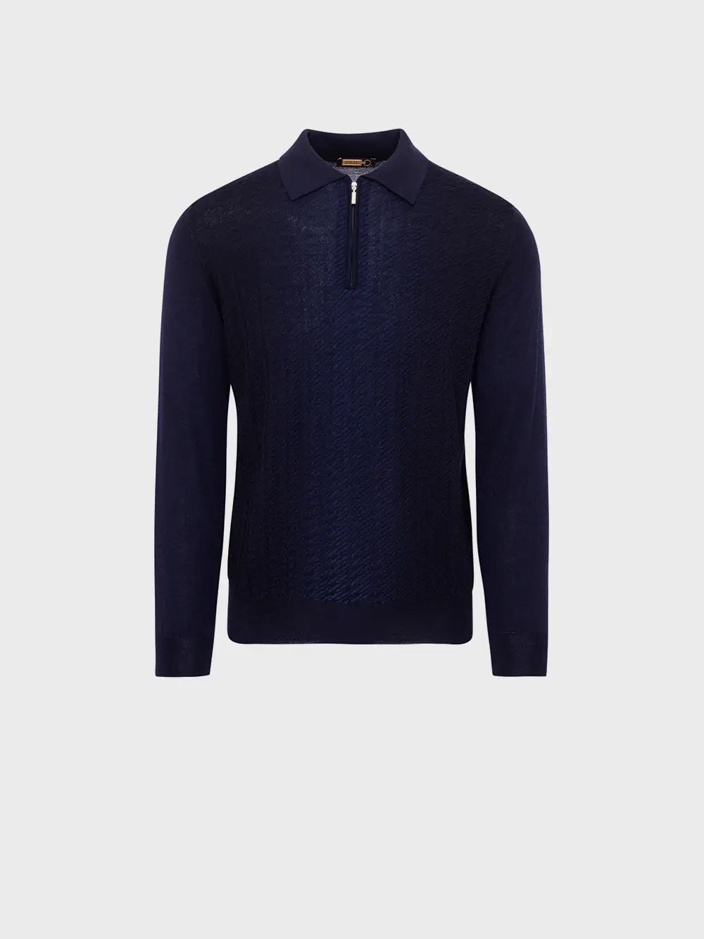 Long Sleeve Zipped Polo