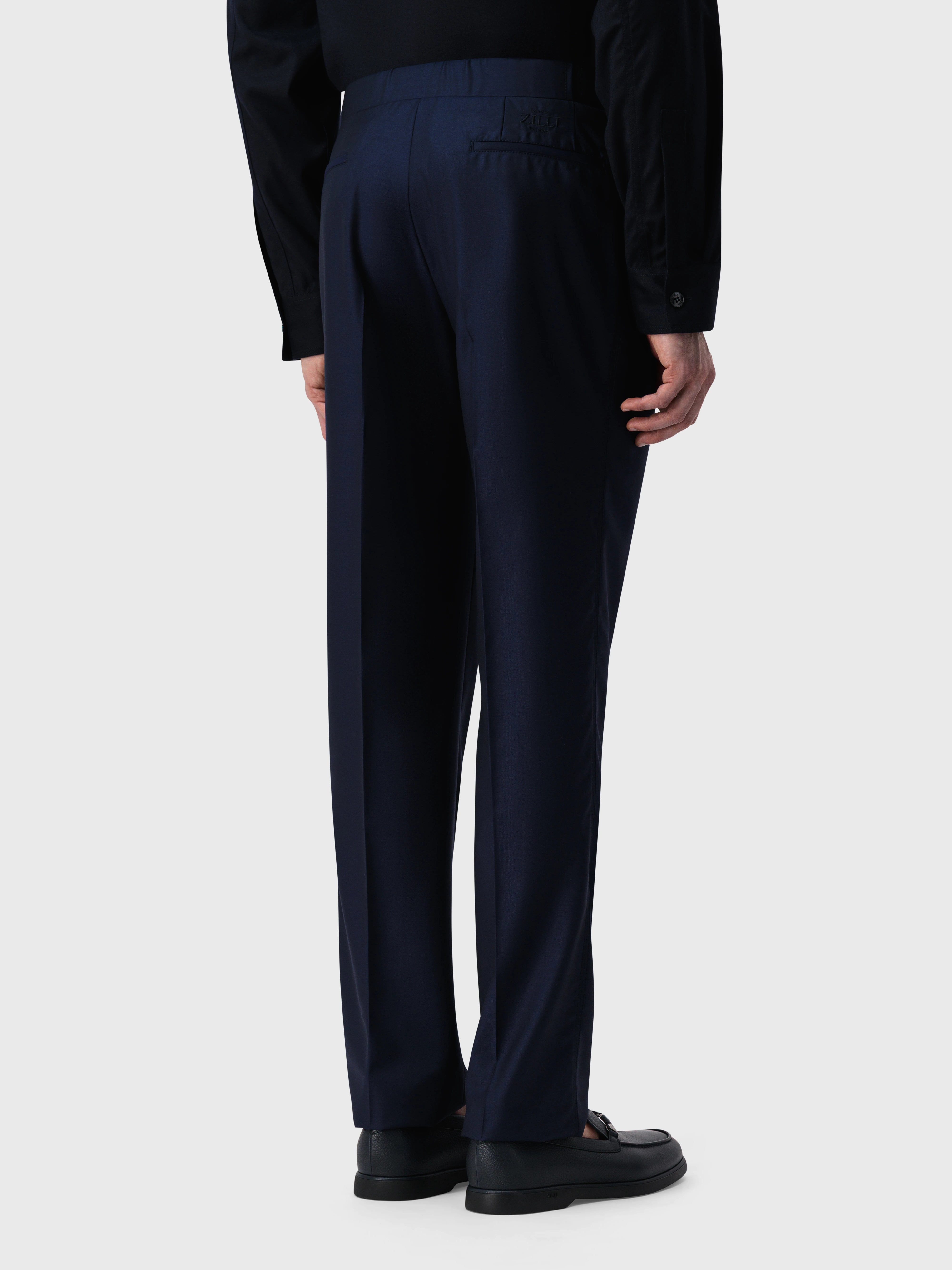 Однотонные брюки - Темно-морской