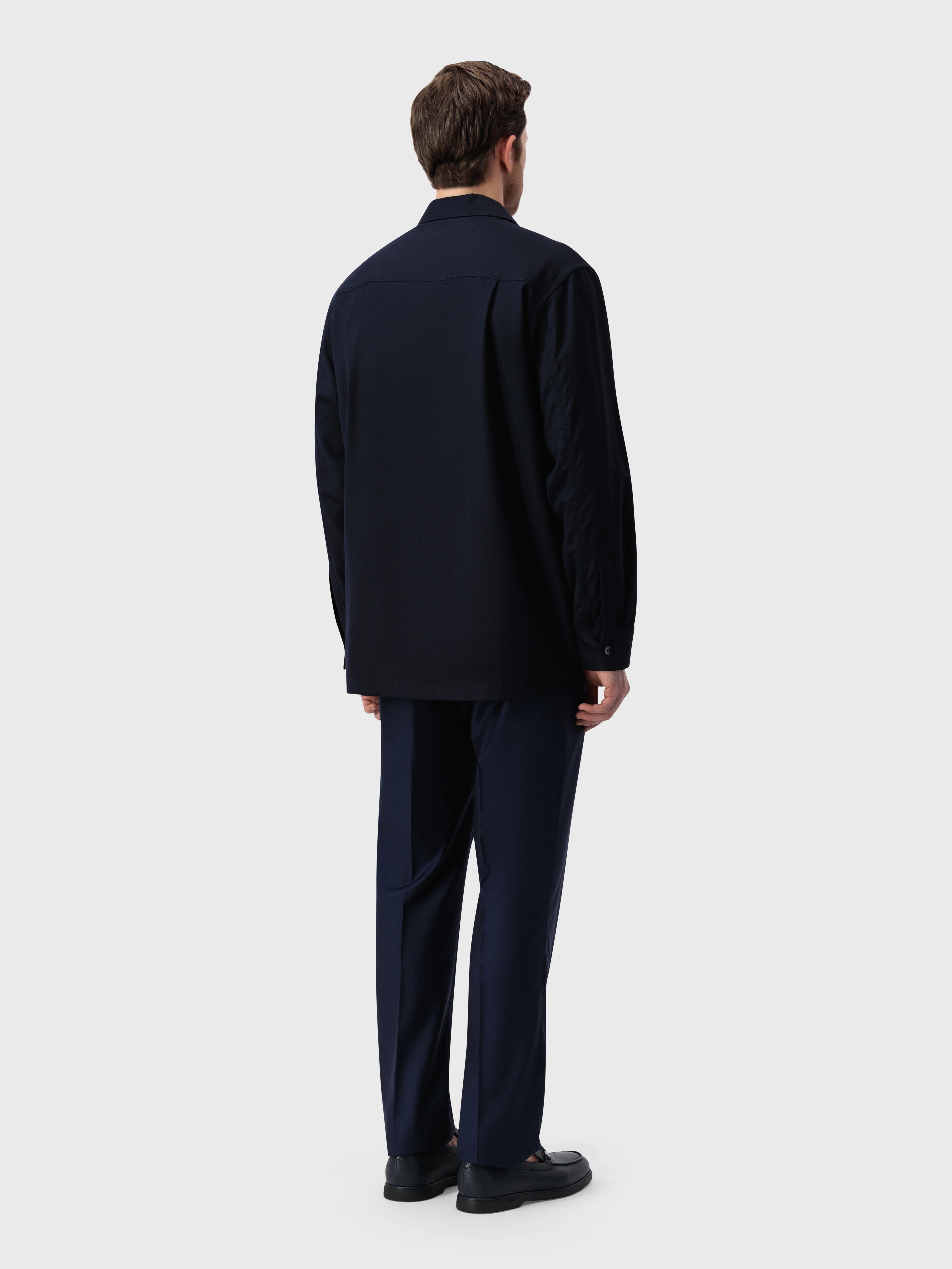 Pocket Subtly Boxy Shirt - Dark Navy