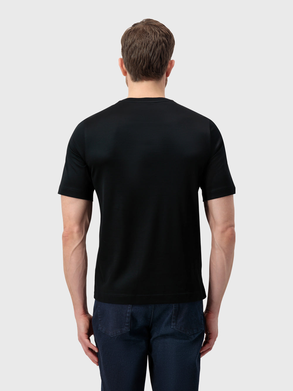 Lion Embroidered Chest T-Shirt - Black