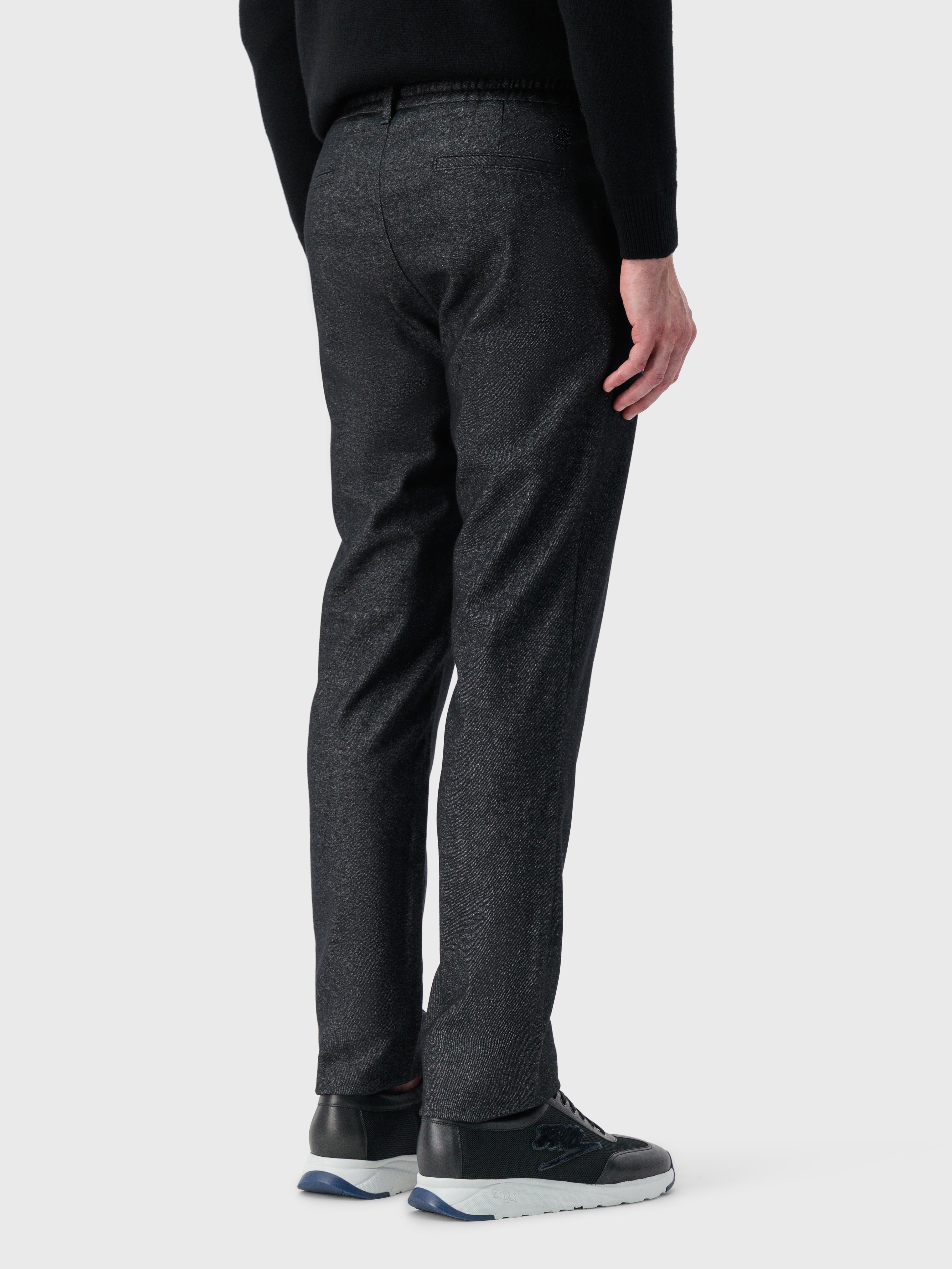 Trousers with Elasticated Waistband Grey Anthracite
