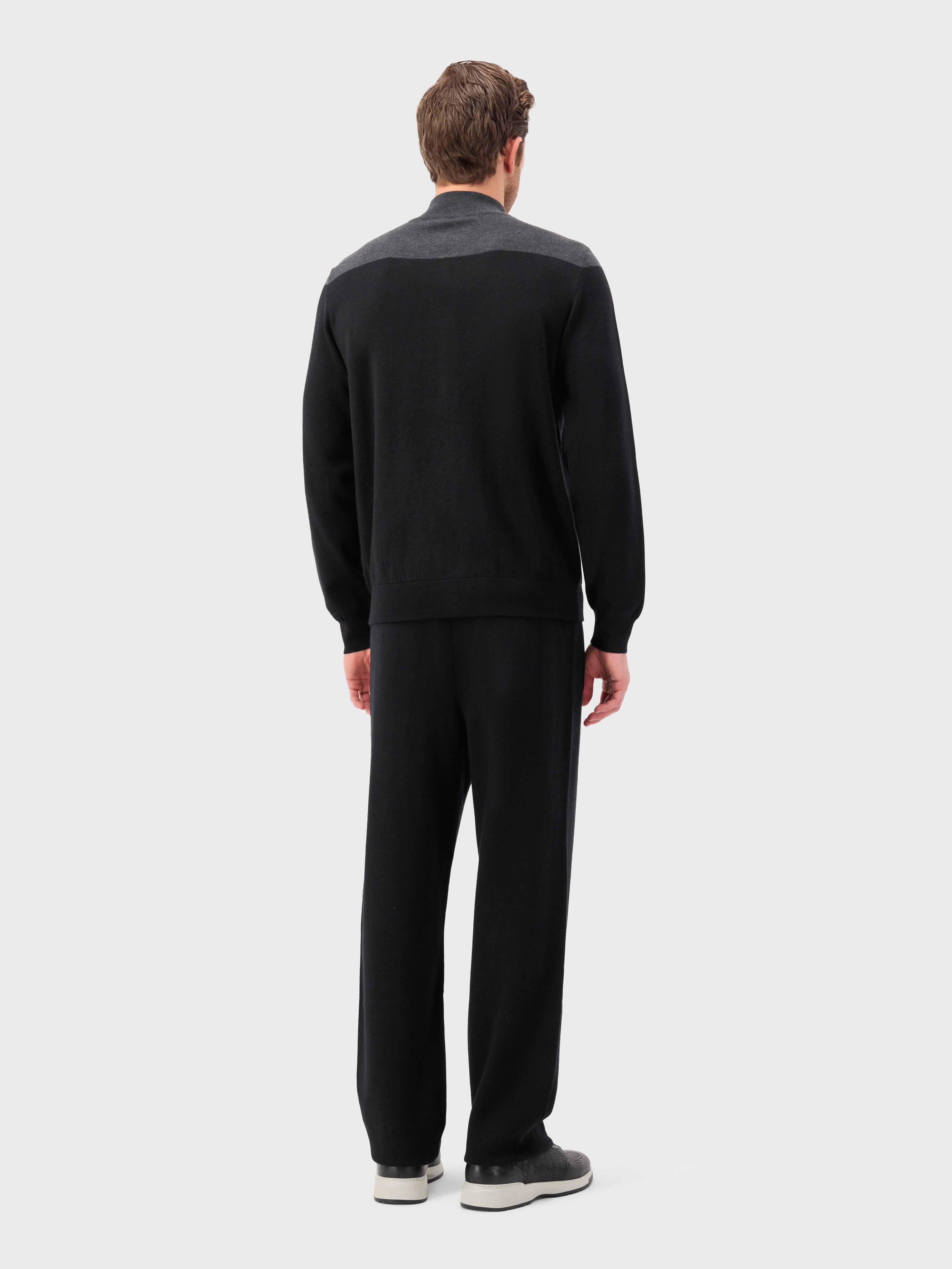 Jogging Suit in Cashmere and Silk Black