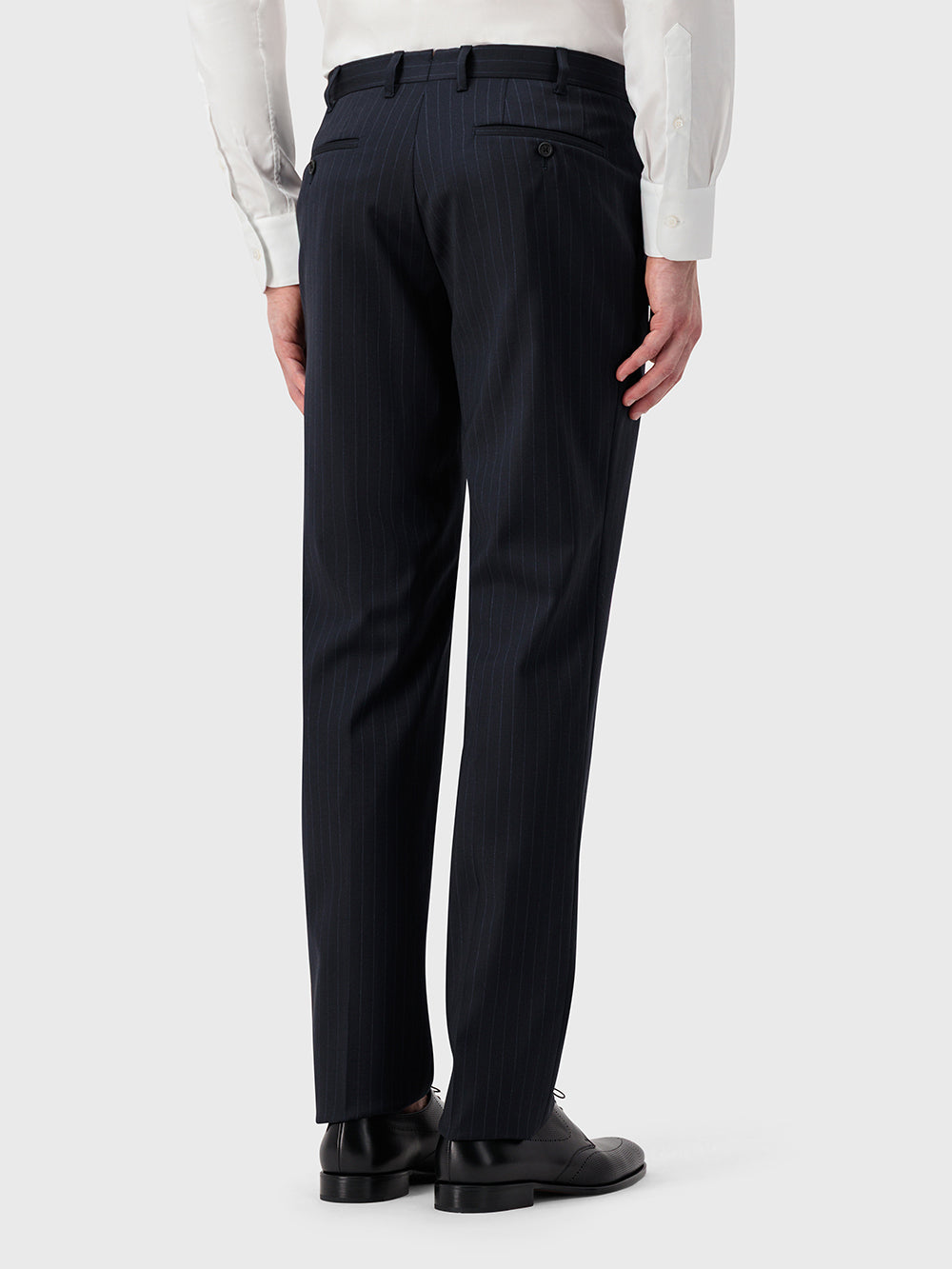 Pencil Striped Suit - Dark Navy