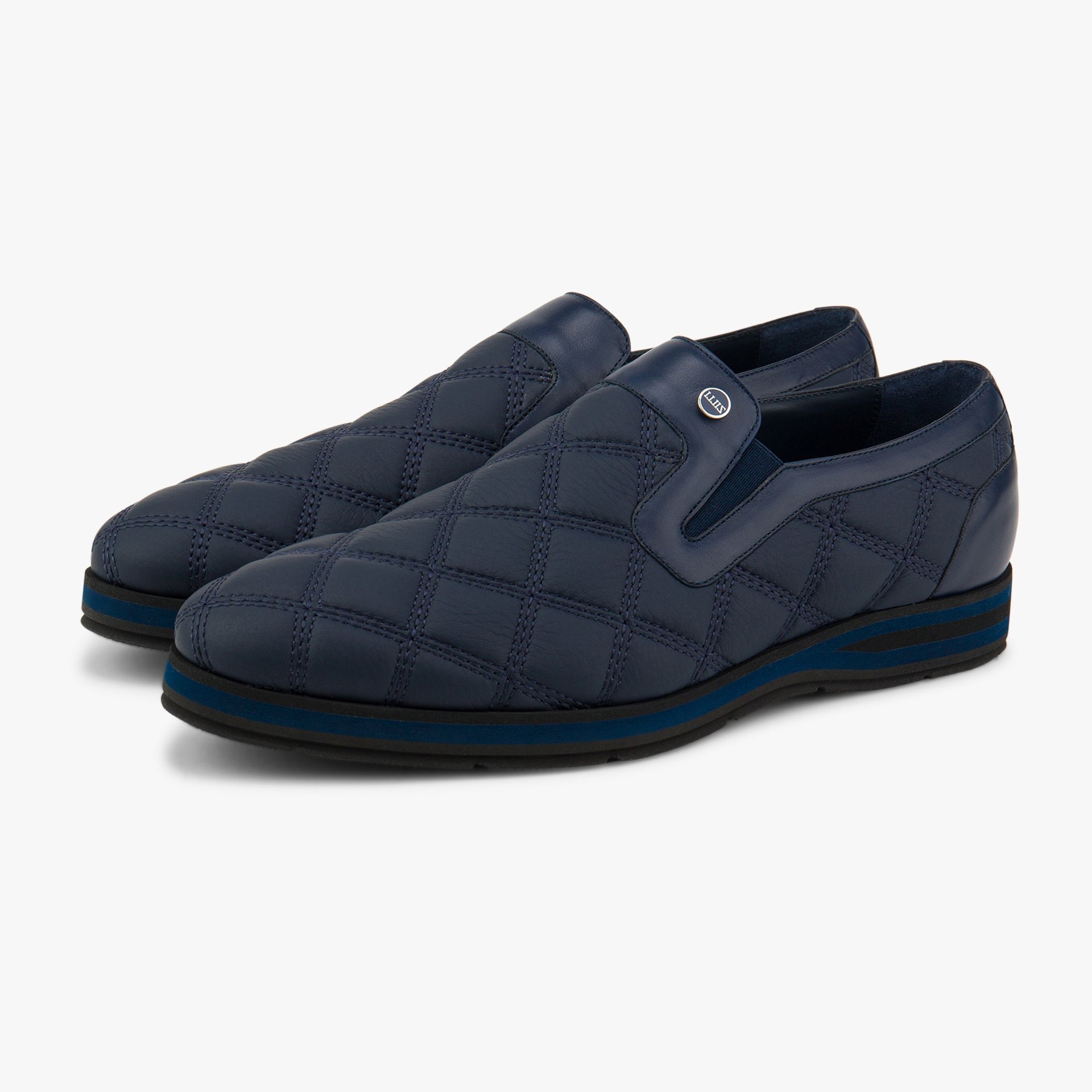 Zilli Pompei Calf Leather Slip-Ons with Boston Quilted Detailing