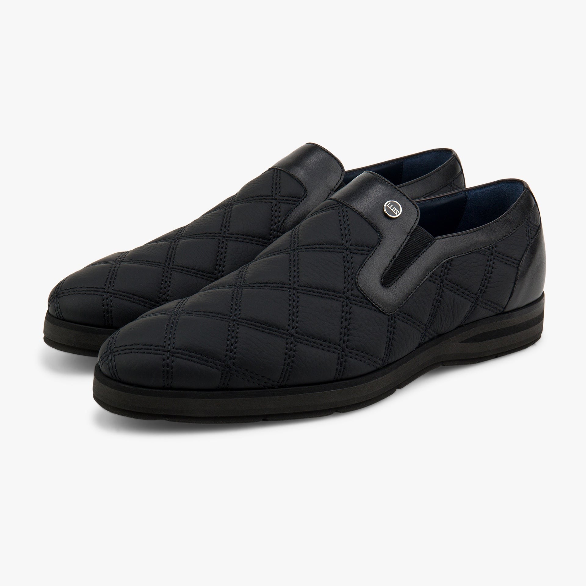 Zilli Pompei Calf Leather Slip-Ons with Boston Quilting