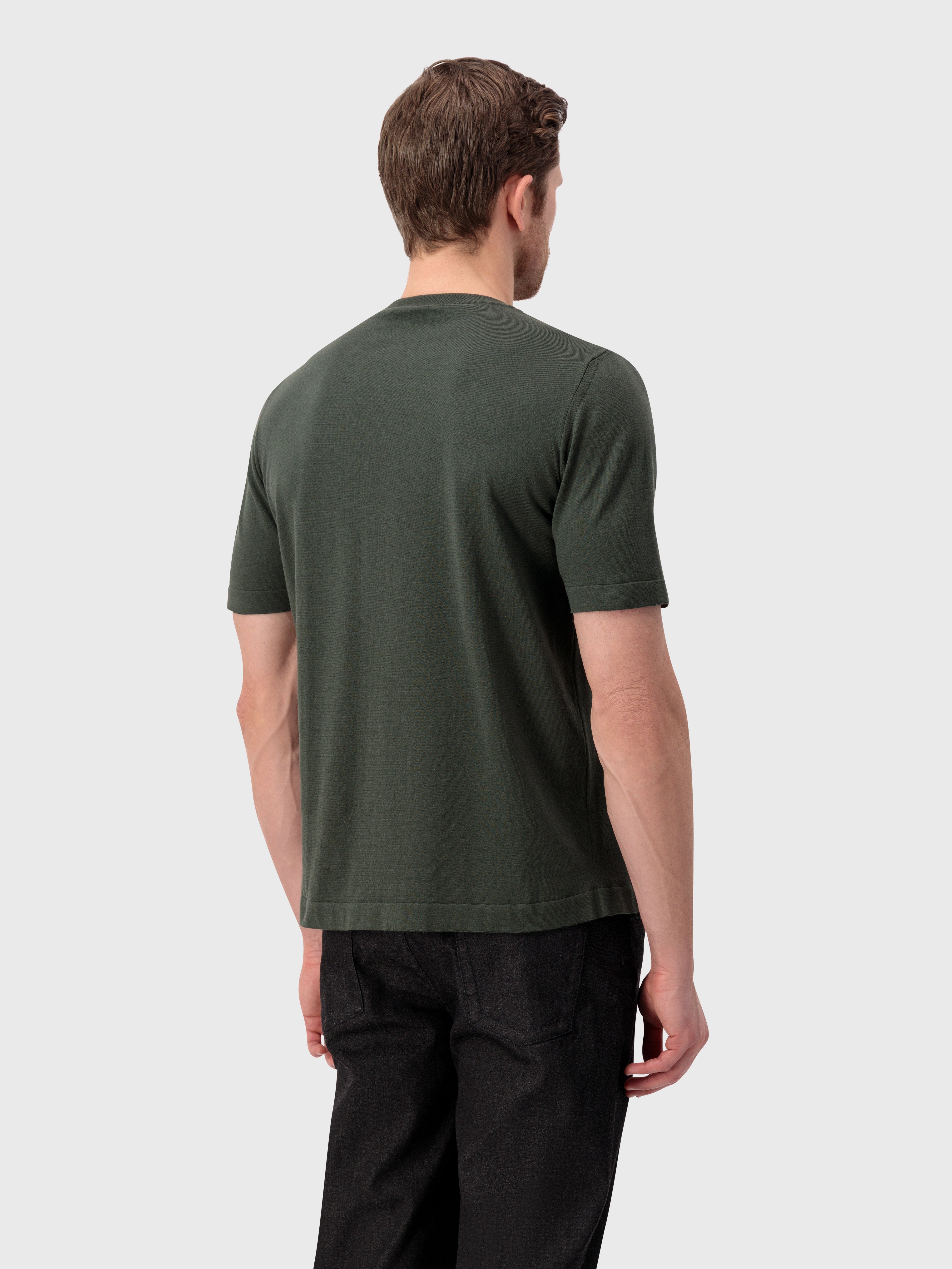 "Big Lion" Embroidery Cotton Shirt - Deep Military