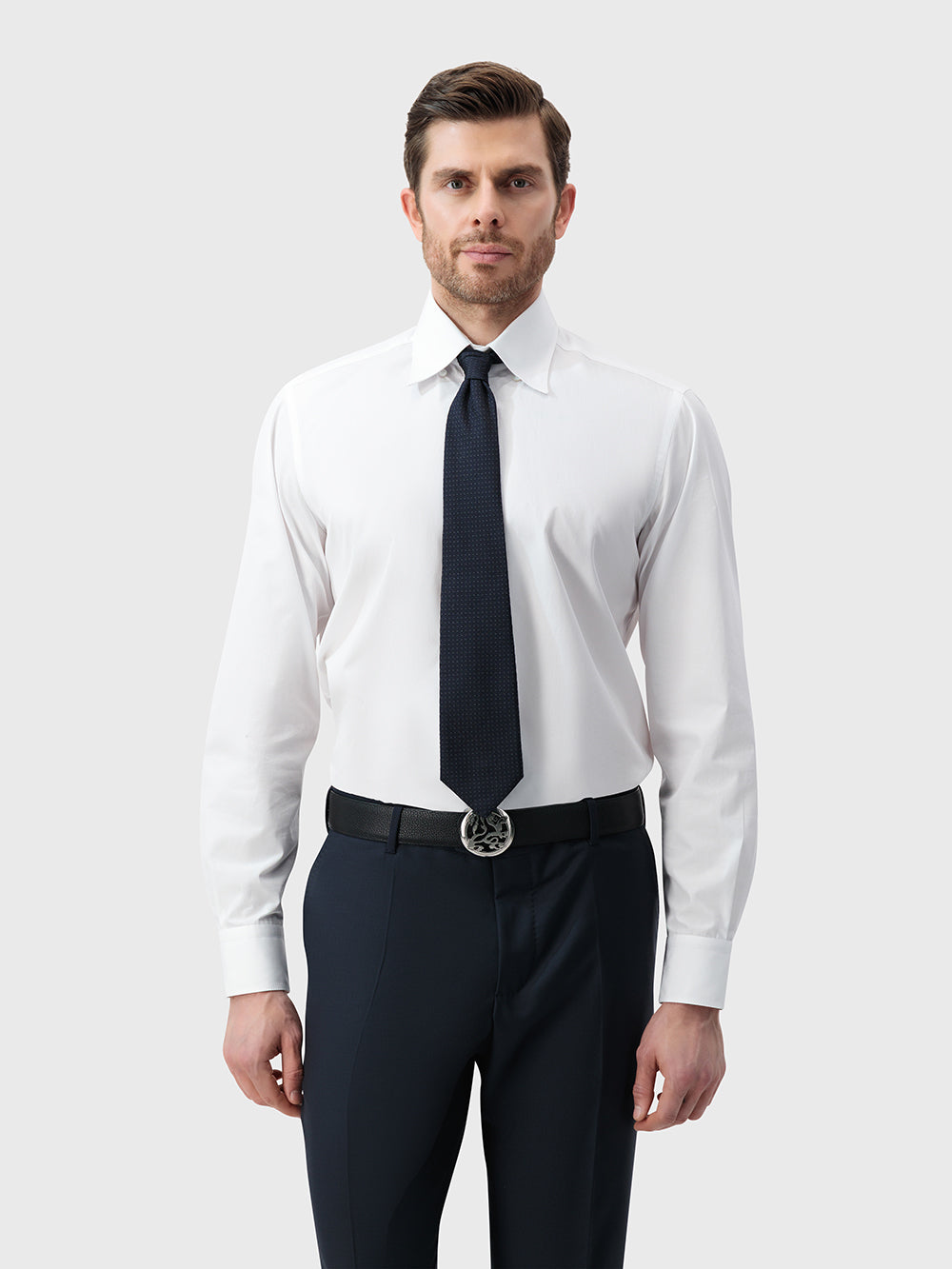 100% Silk Tie with Subtle Textured Weave - Charcoal