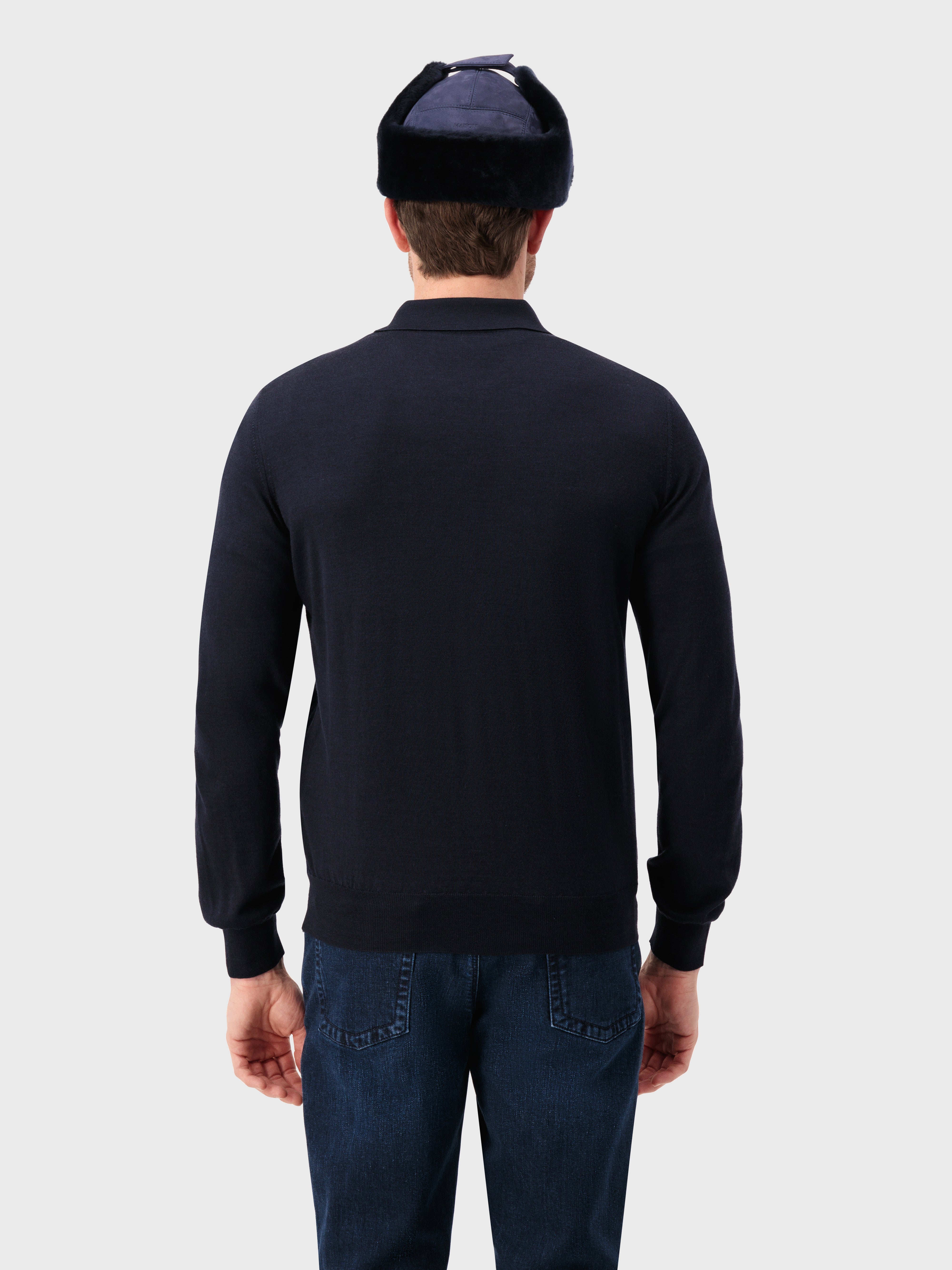 Lambskin Shapka Dark Navy