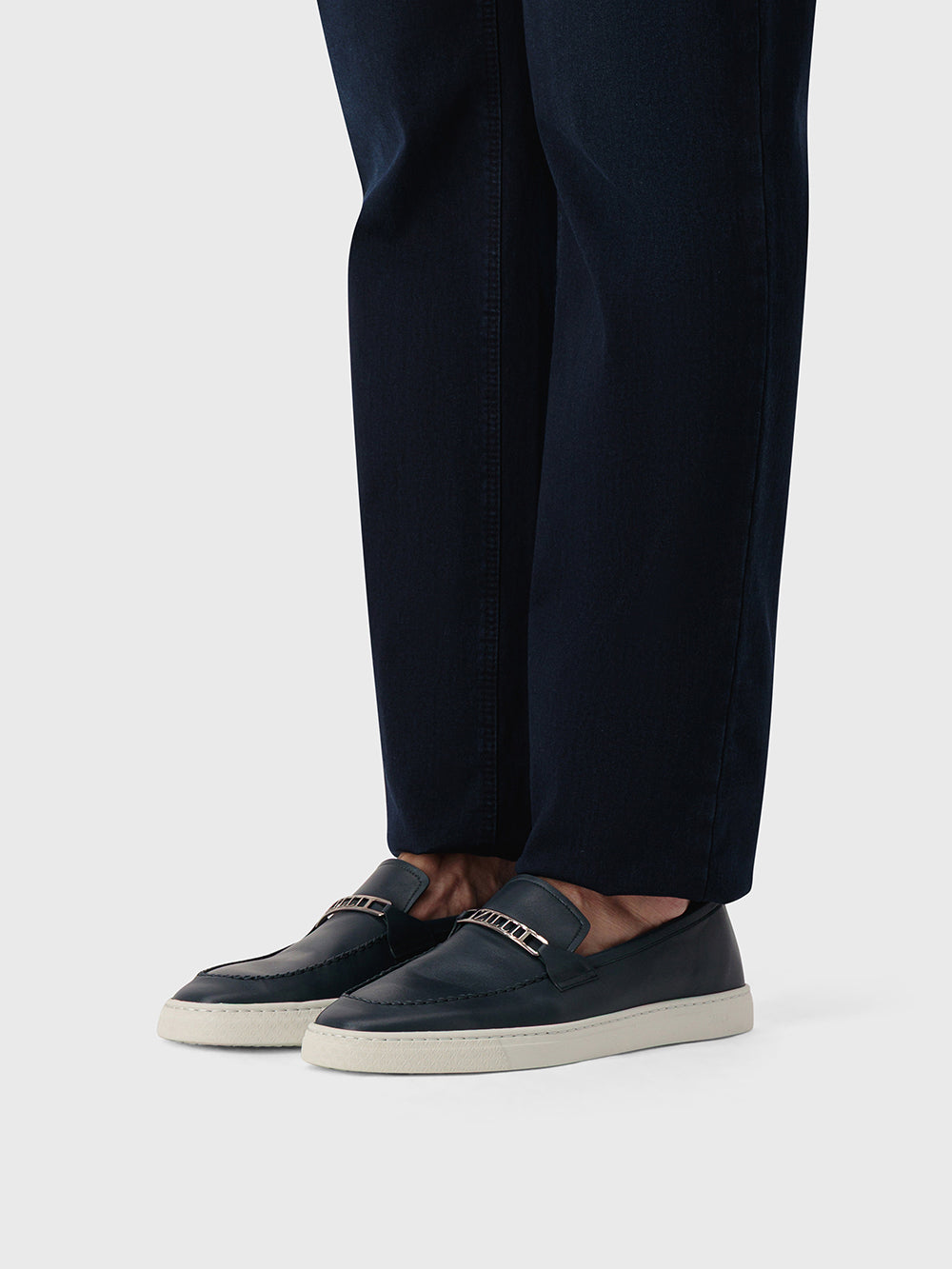Leather Loafers - Dark Navy