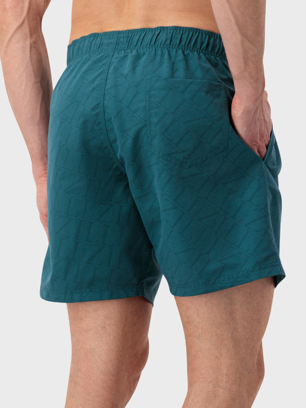 "Maison ZILLI EST 1965" Swim Shorts - Peacock