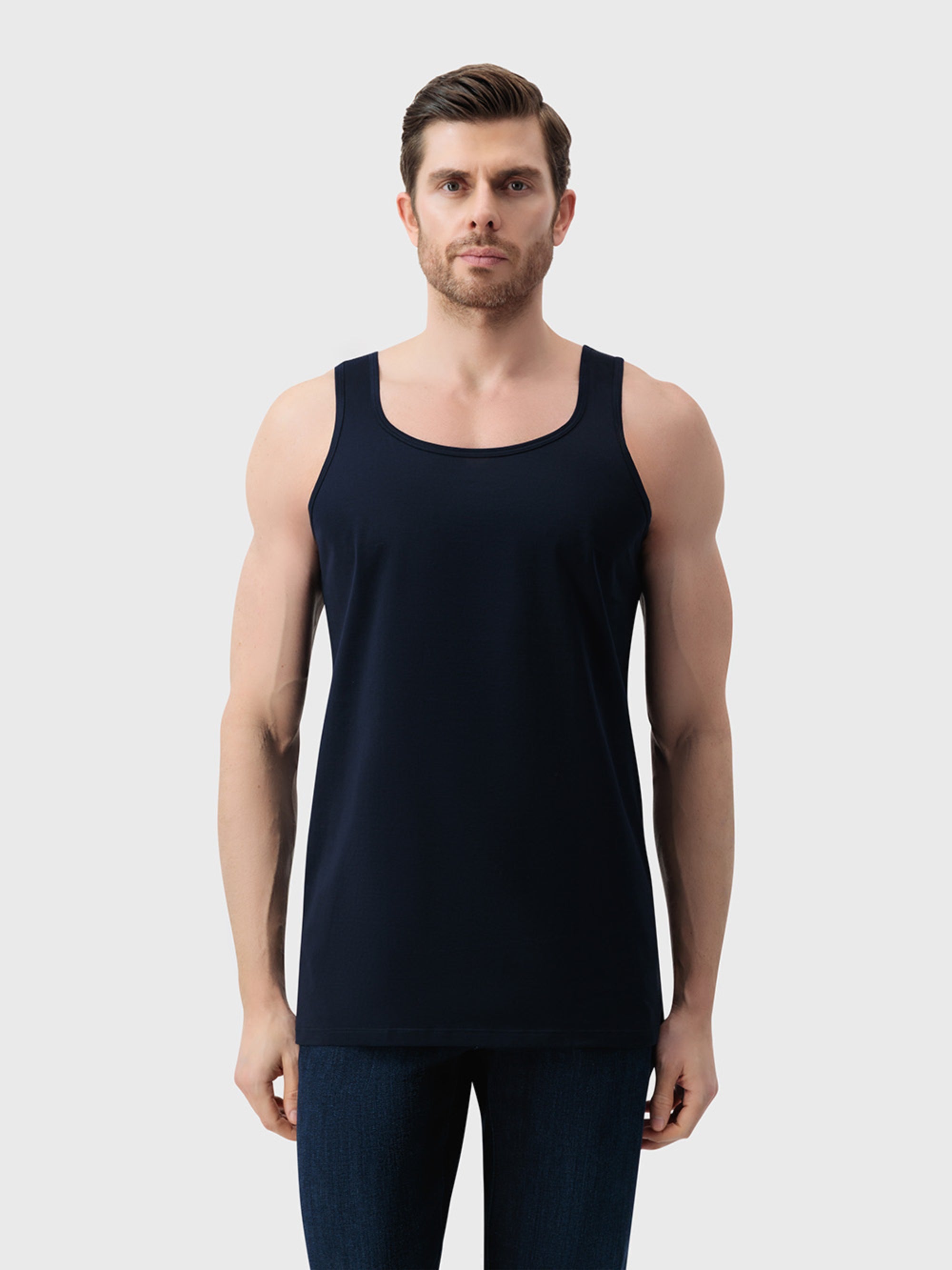 Pure Cotton Essential Tank Top - Blue Navy