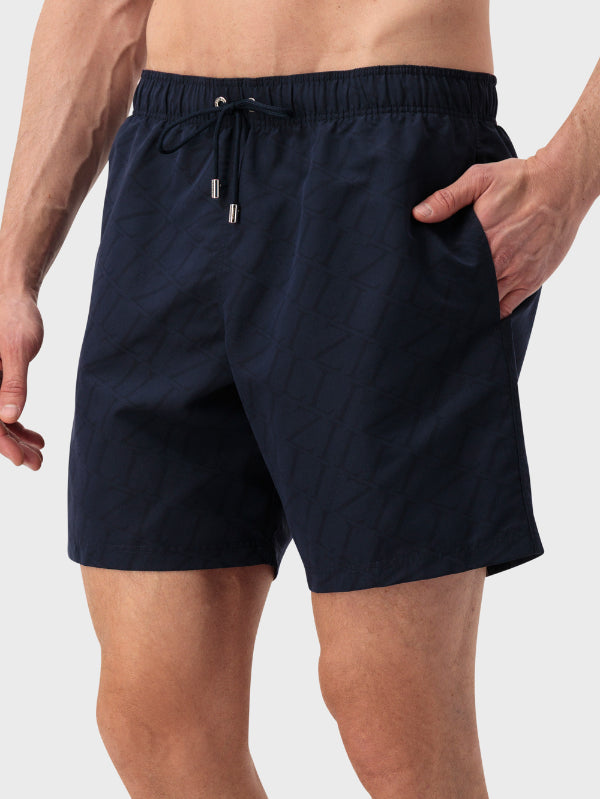 "Maison ZILLI EST 1965" Swim Shorts - Blue Navy