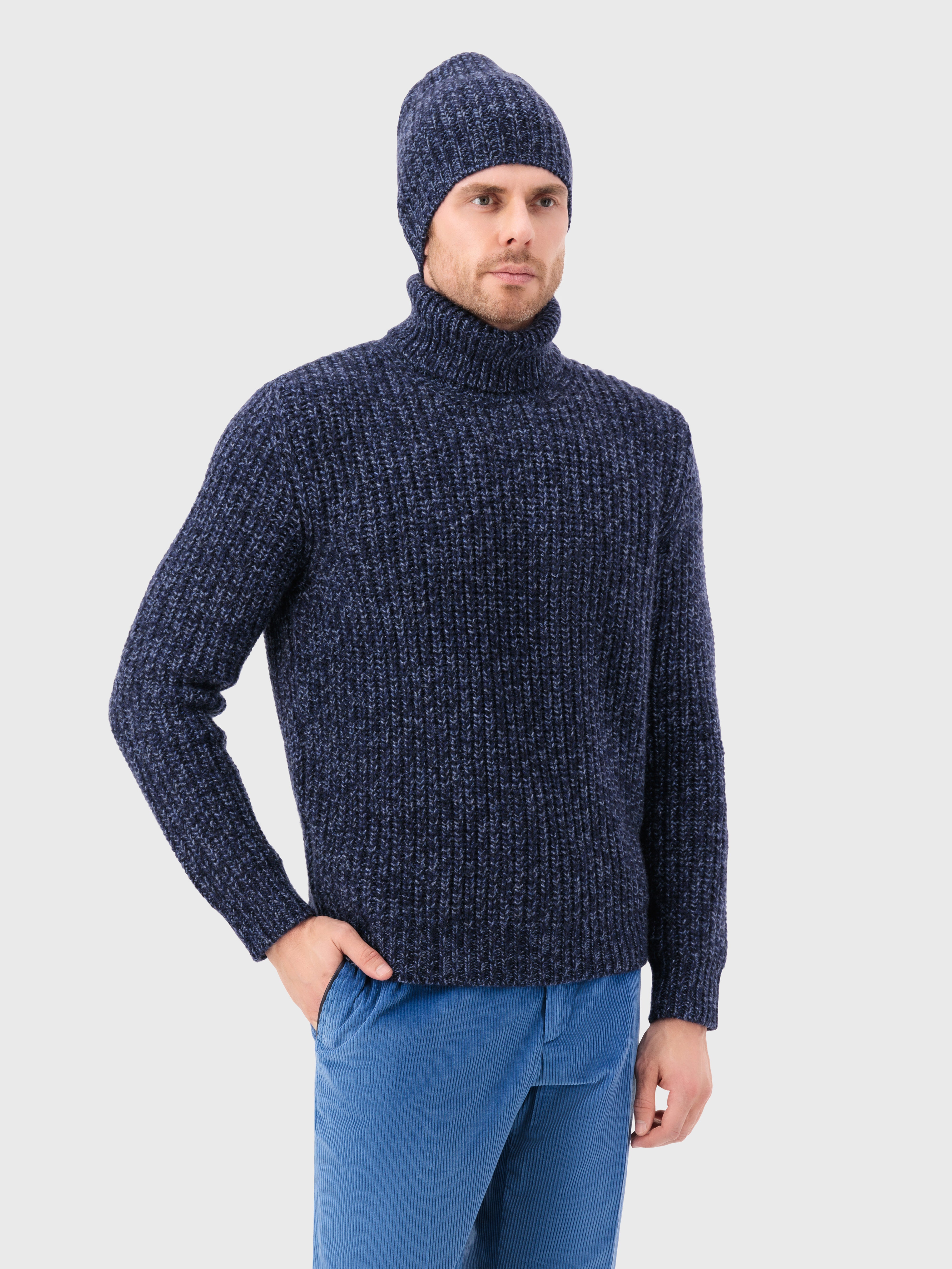Cashmere Beanie Dark Navy