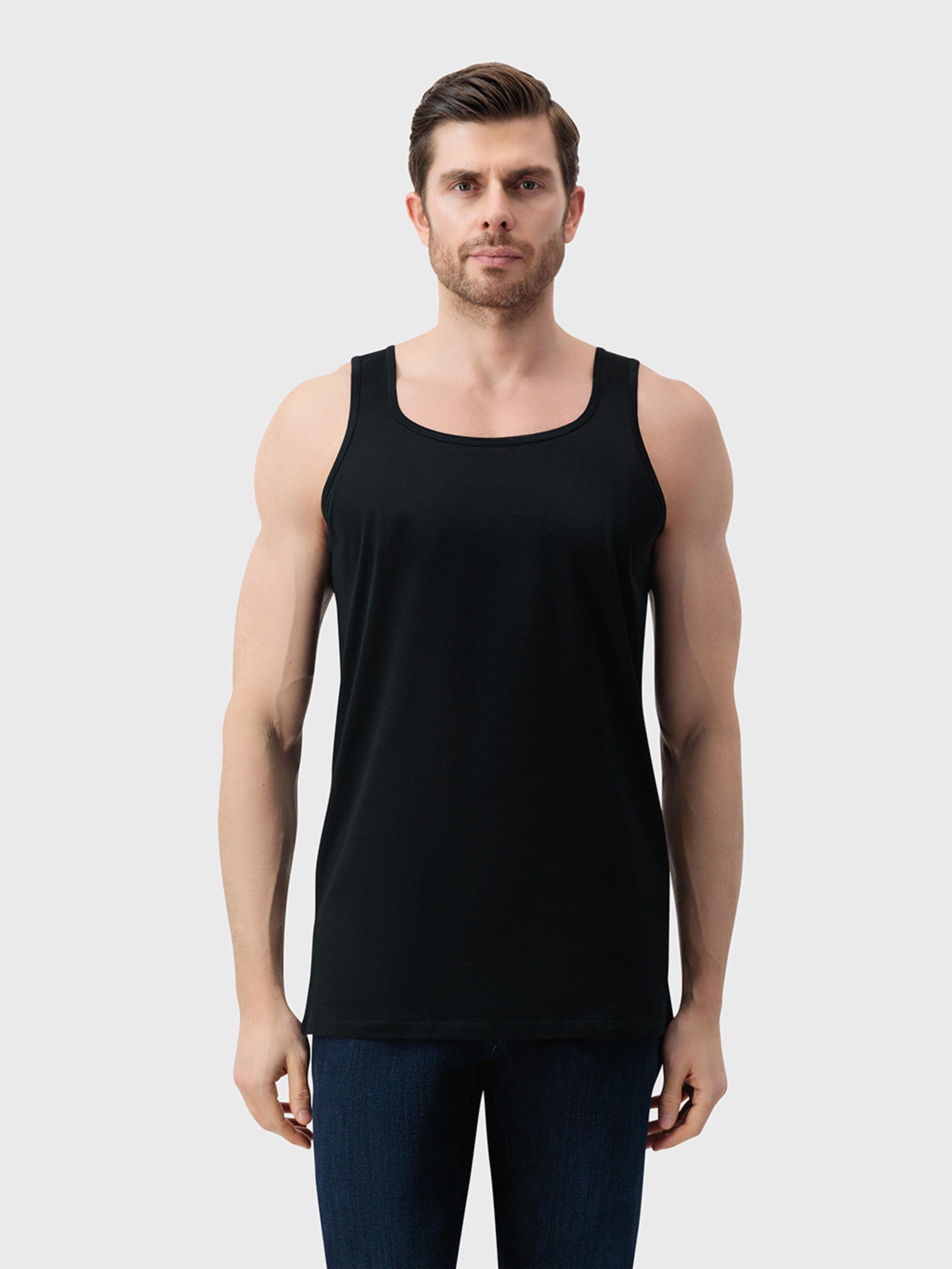 Pure Cotton Essential Tank Top - Black