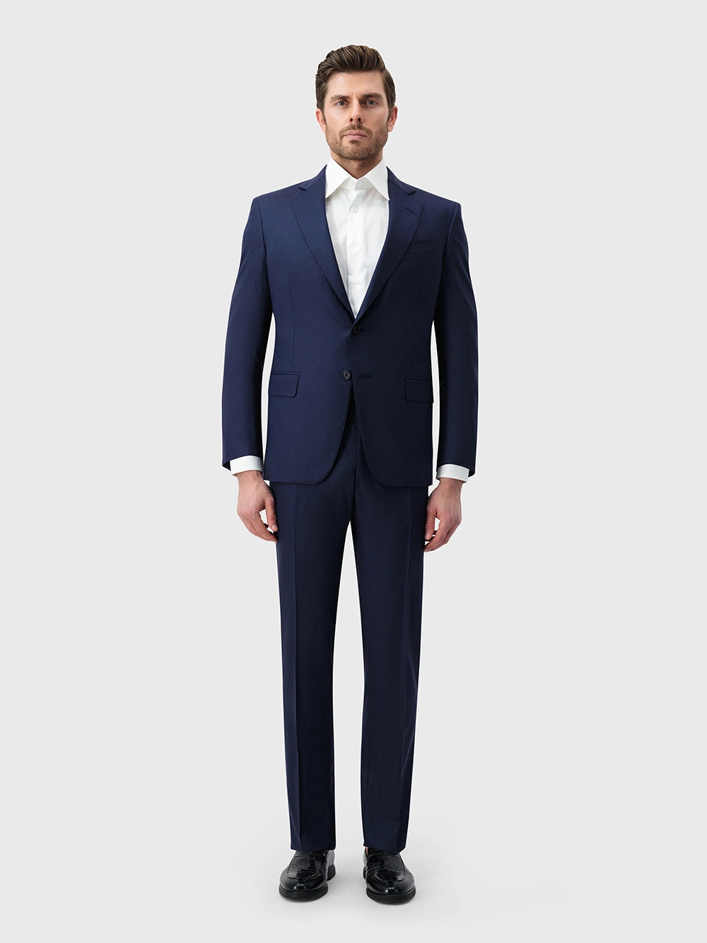 Paris Suit in 100% Wool with Silk Lining - Periwinkle
