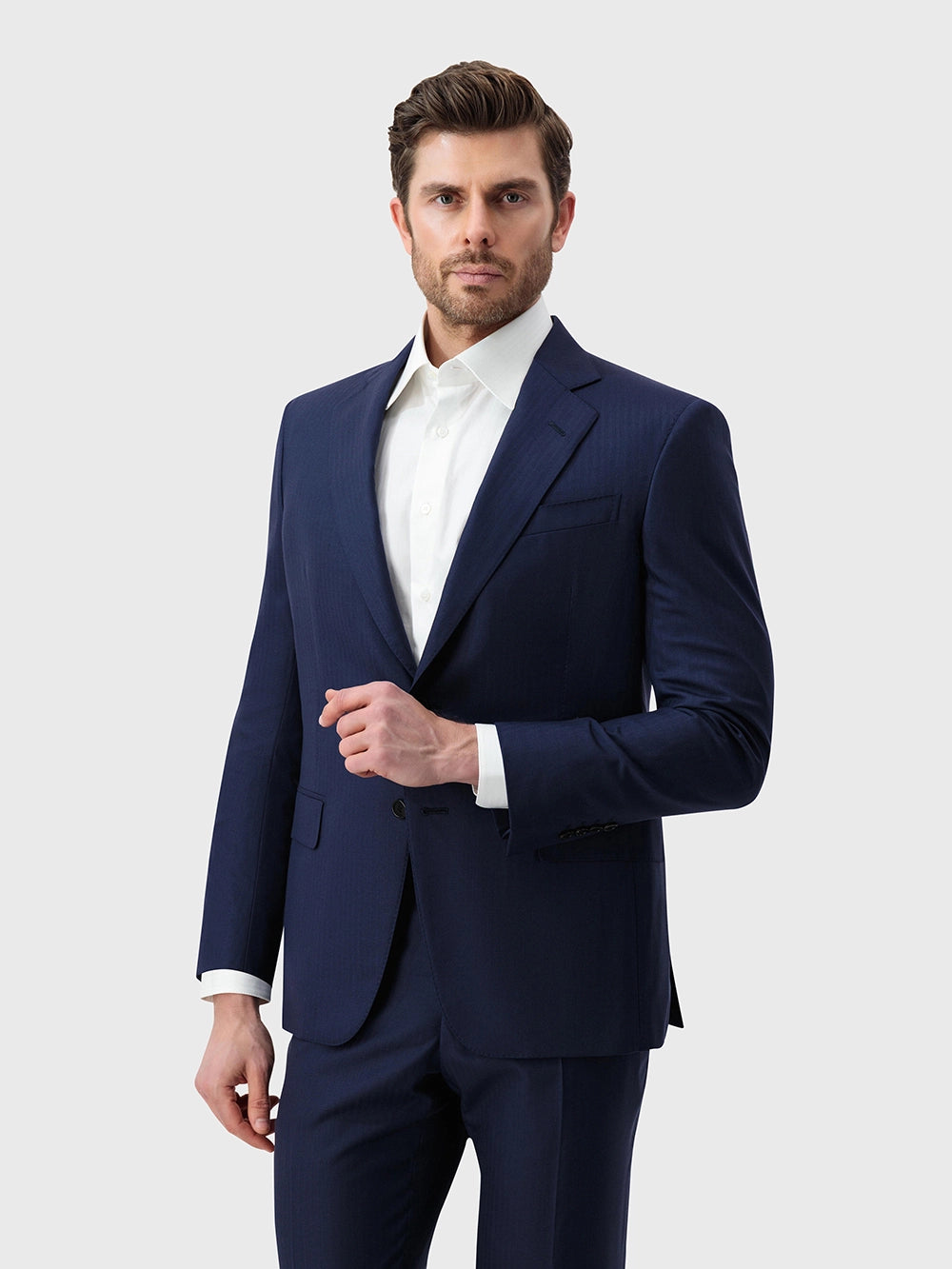 Paris Suit in 100% Wool with Silk Lining - Periwinkle
