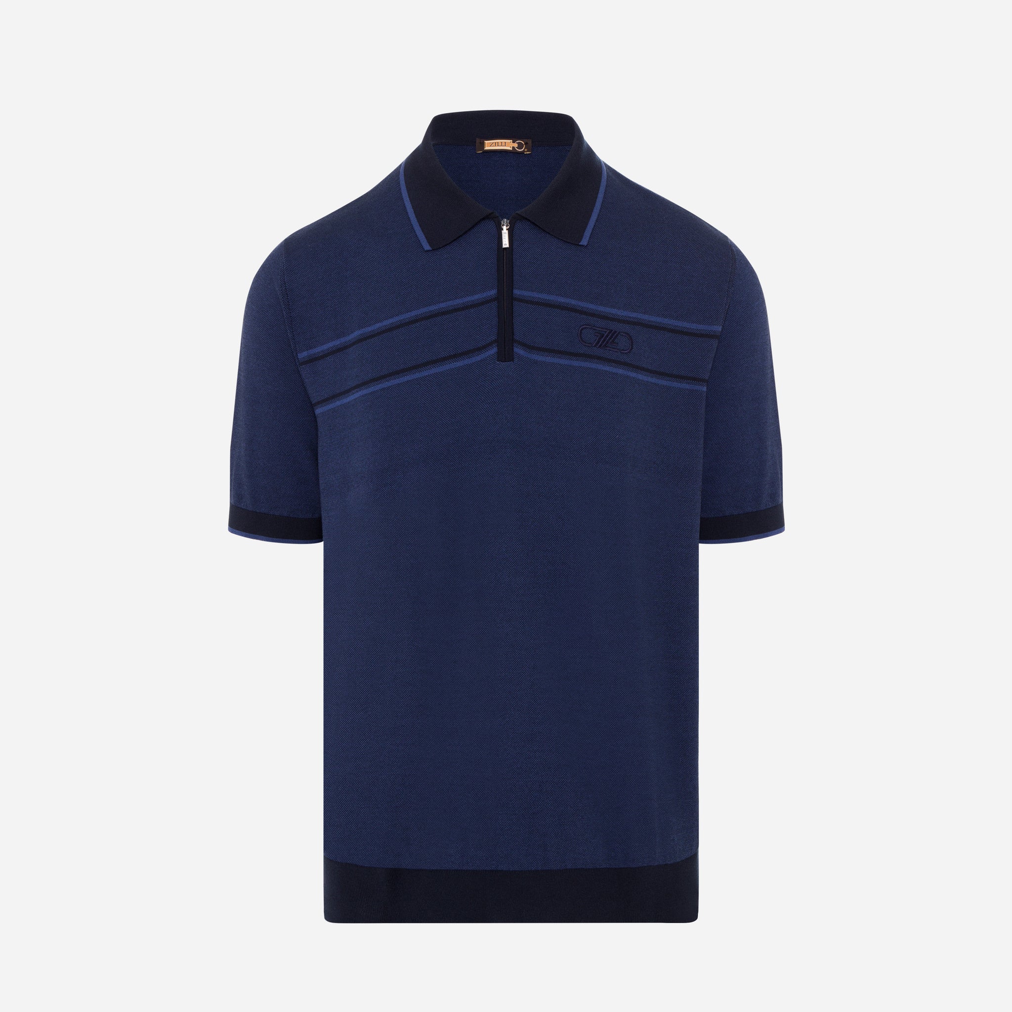 Zilli Cotton-Silk Polo with Retro Embroidery