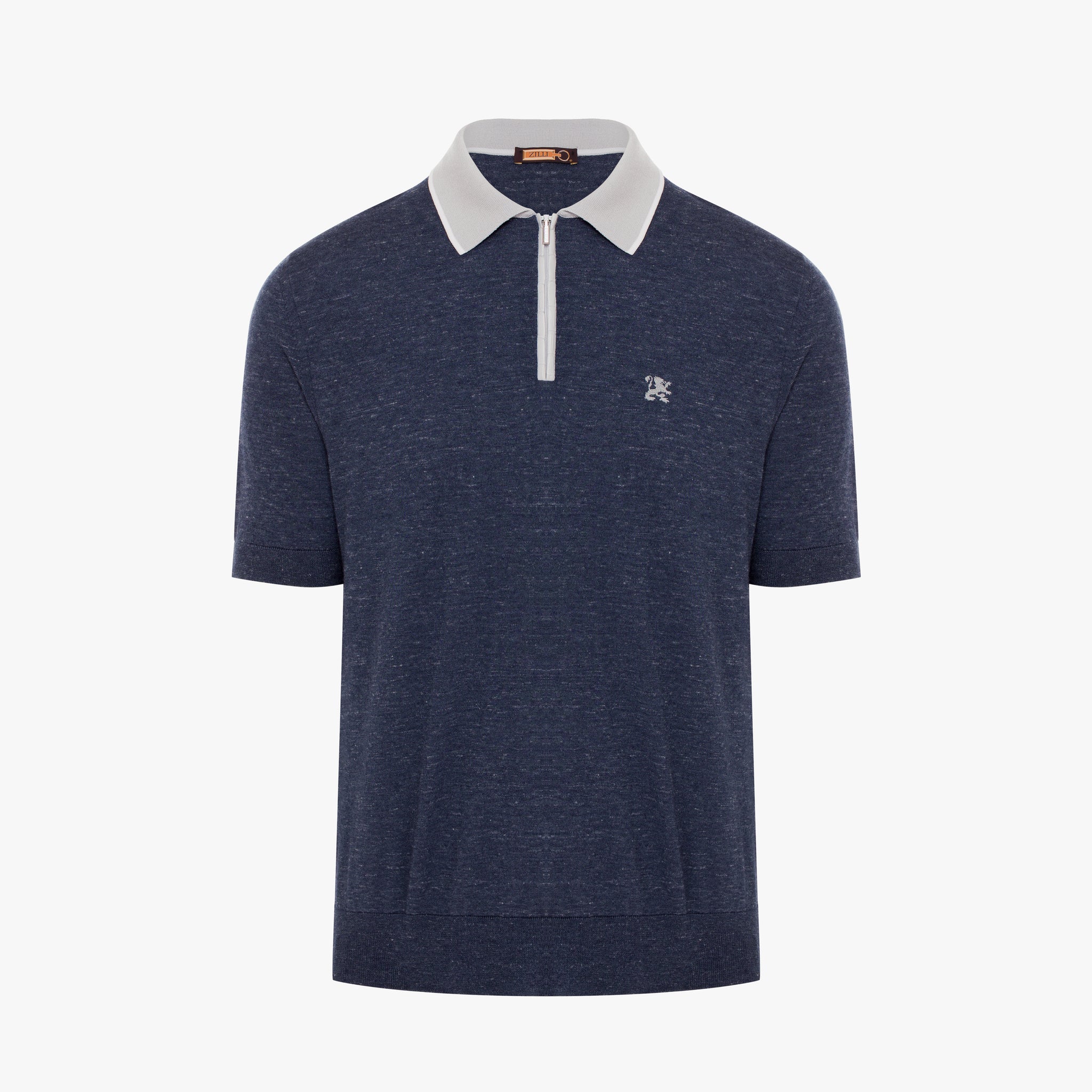 Zilli Zipped Polo with Micro Griffon Embroidery