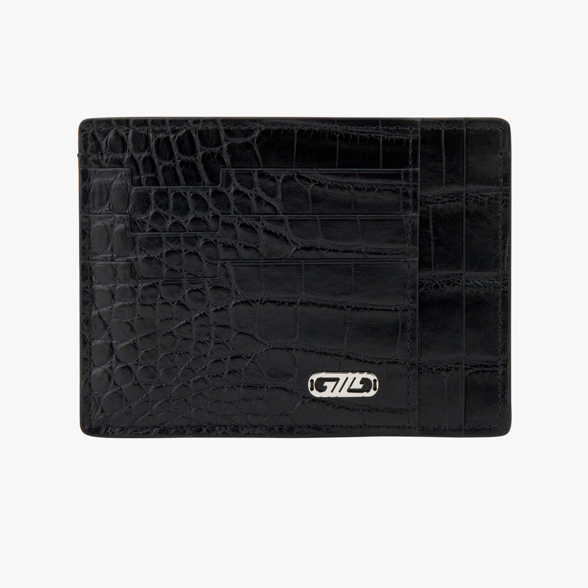 Zilli Black Crocodile CC7 Card Holder