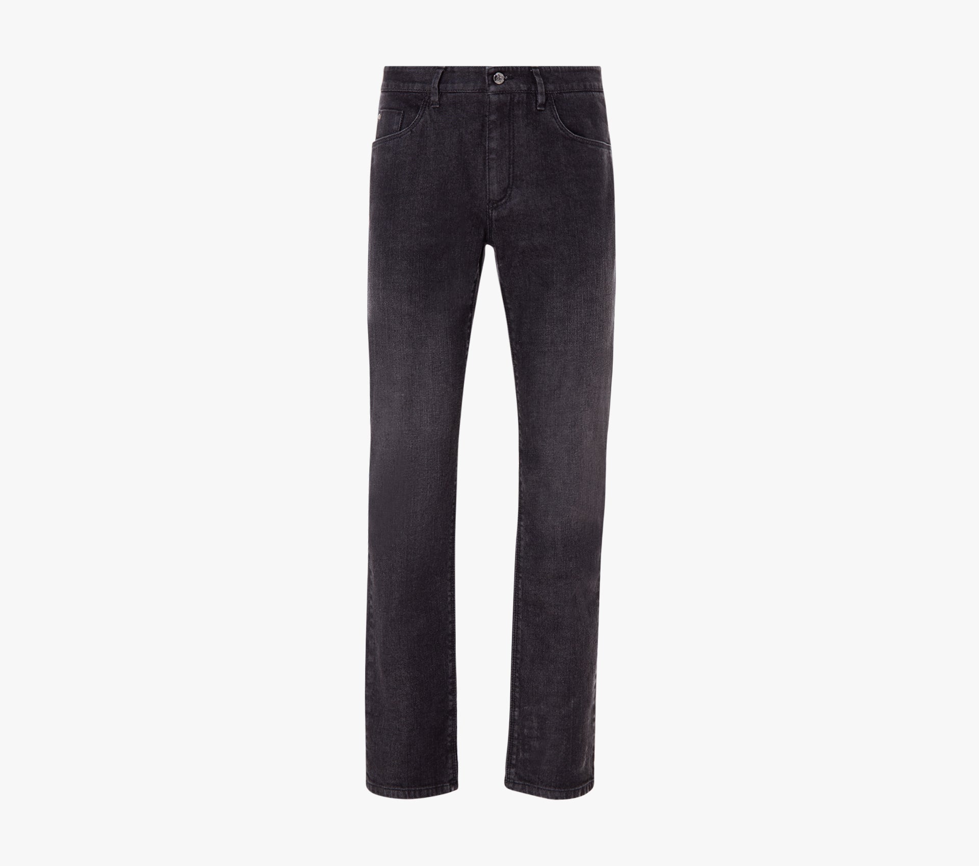 Regular Fit Jeans with Suede Calfskin Patch