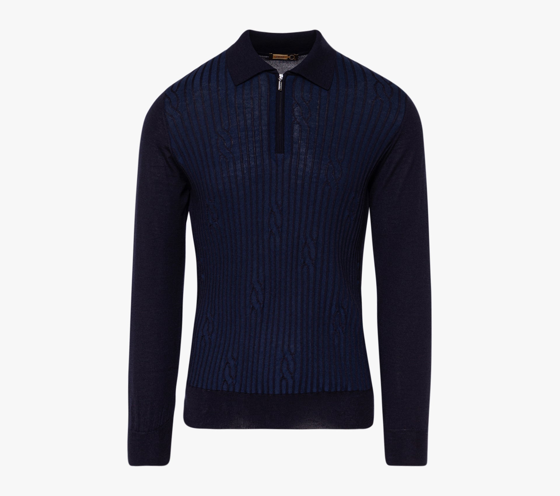 Long Sleeve Zipped Polo