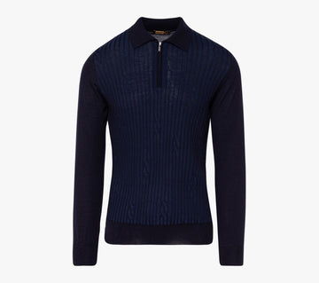 Long Sleeve Zipped Polo
