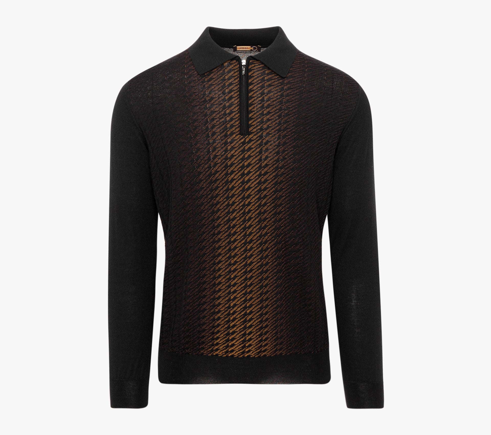 Long Sleeve Zipped Polo