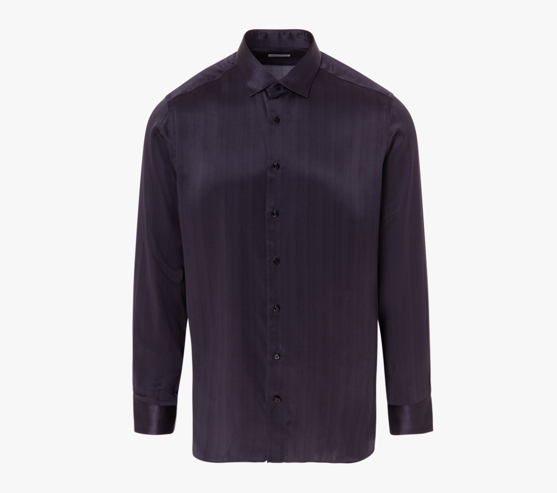 Classic Long-Sleeve Silk Shirt