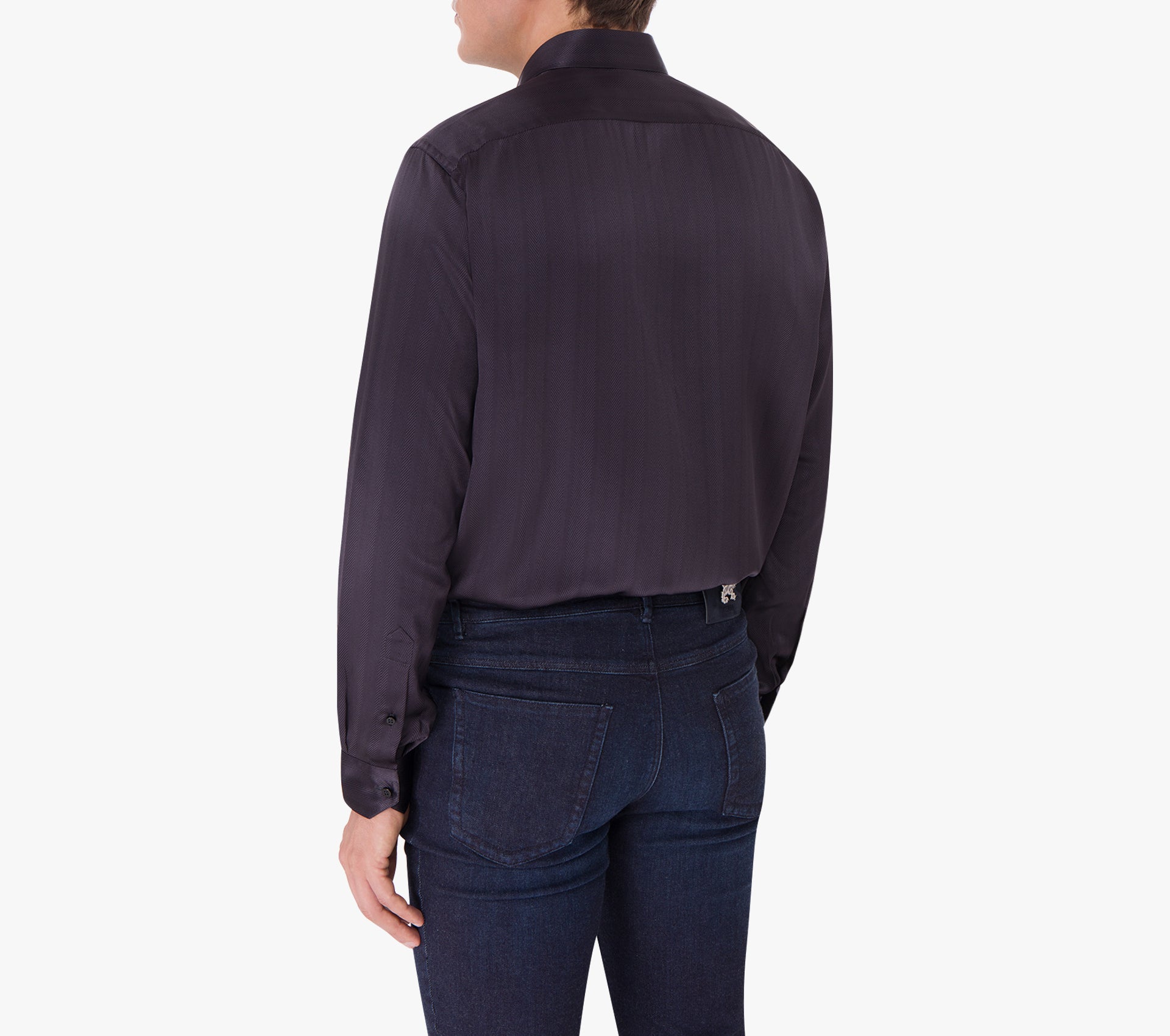 Classic Long-Sleeve Silk Shirt