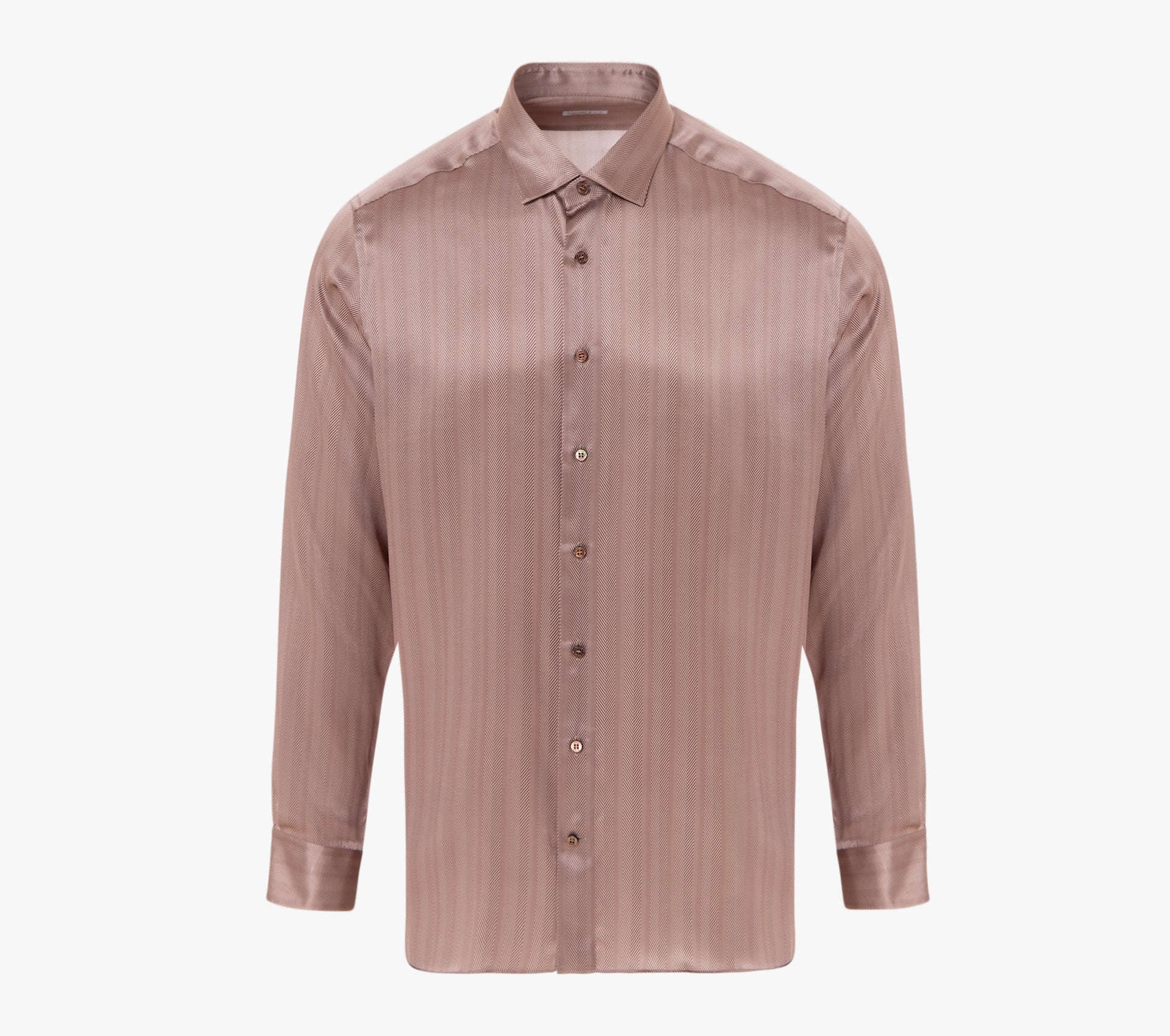 Classic Long-Sleeve Silk Shirt