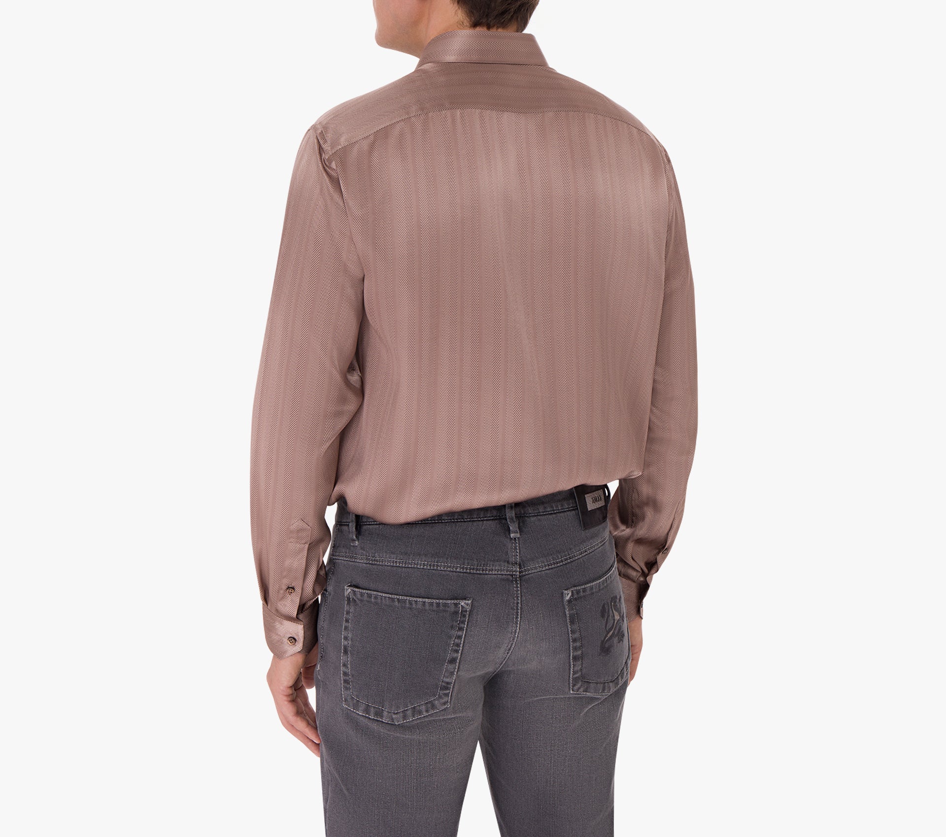 Classic Long-Sleeve Silk Shirt