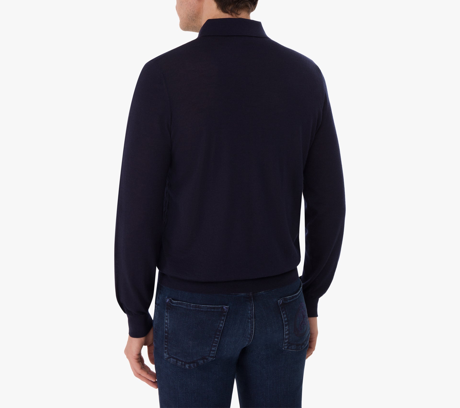 Zipped Polo Shirt with Crocodile Details