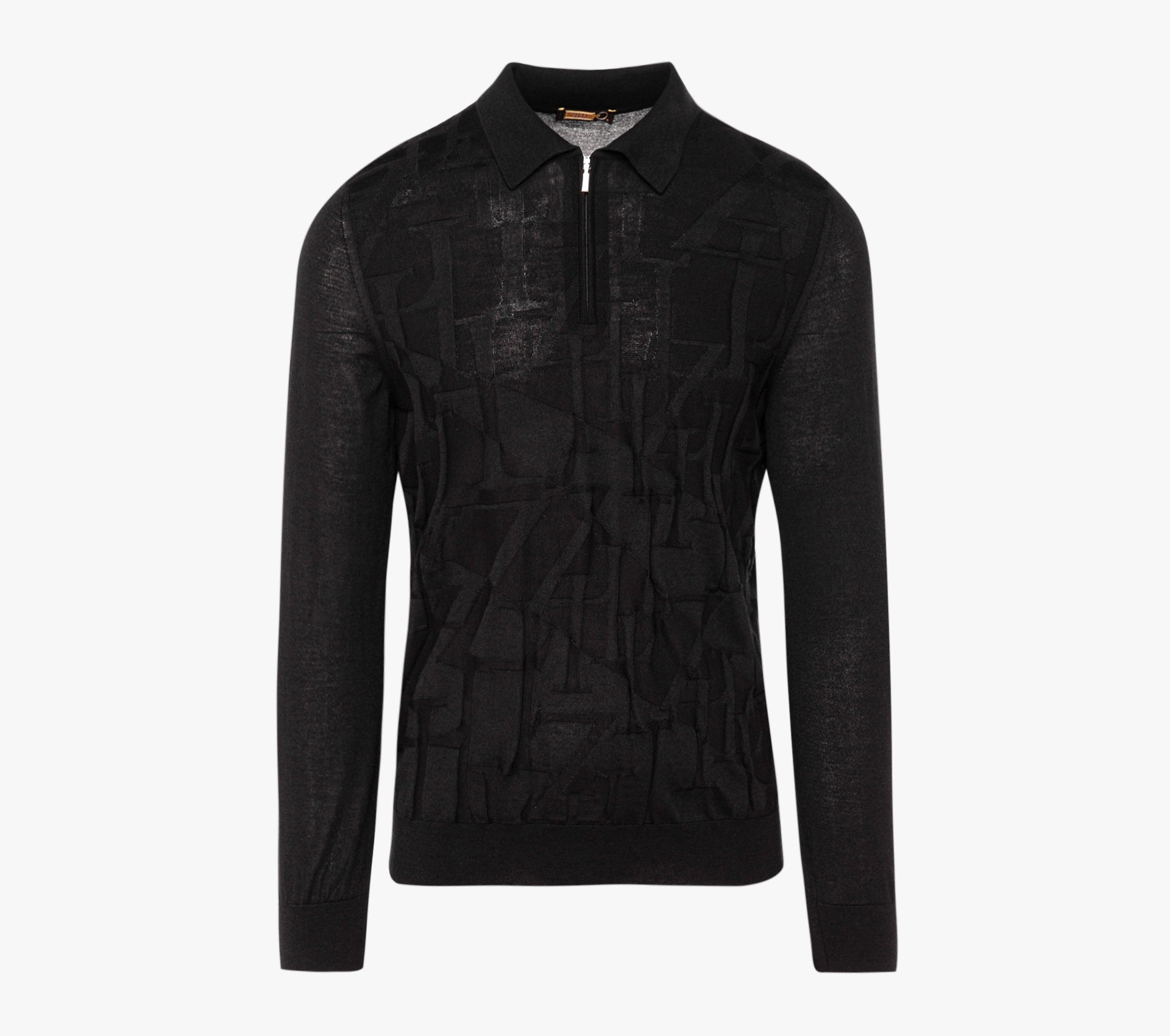 Long Sleeve Zipped Polo