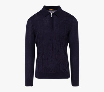 Long Sleeve Zipped Polo