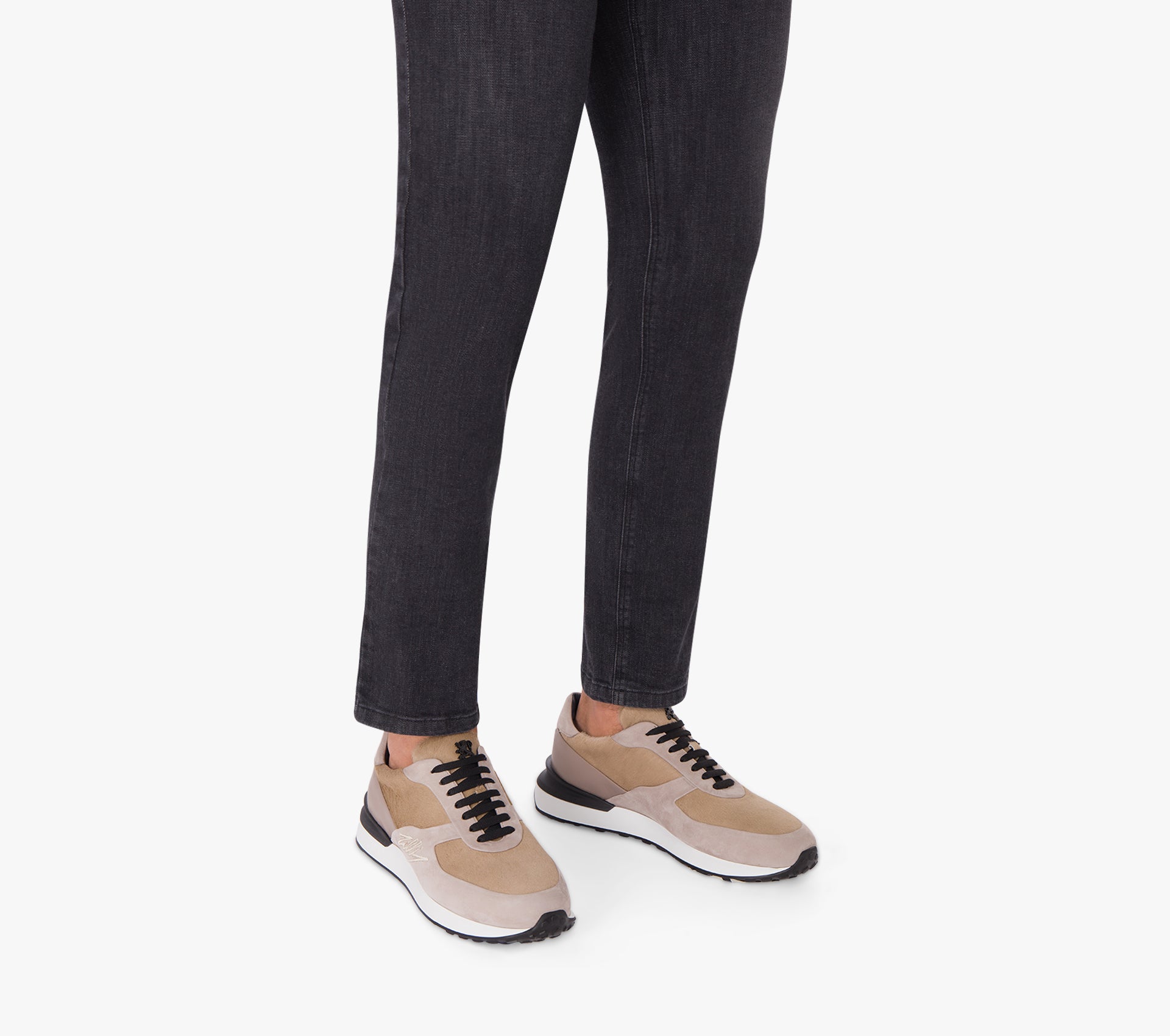 Suede Calfskin Sneakers with ZILLI Signature