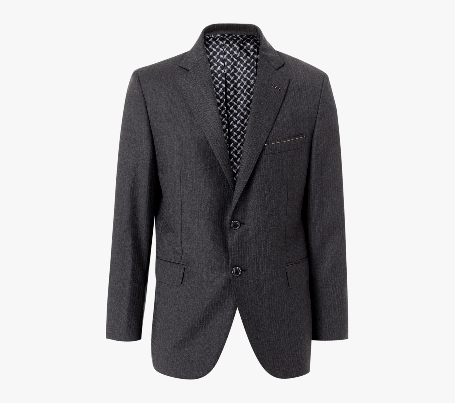 Zilli Two-Button Jacket Suit in Dark Grey