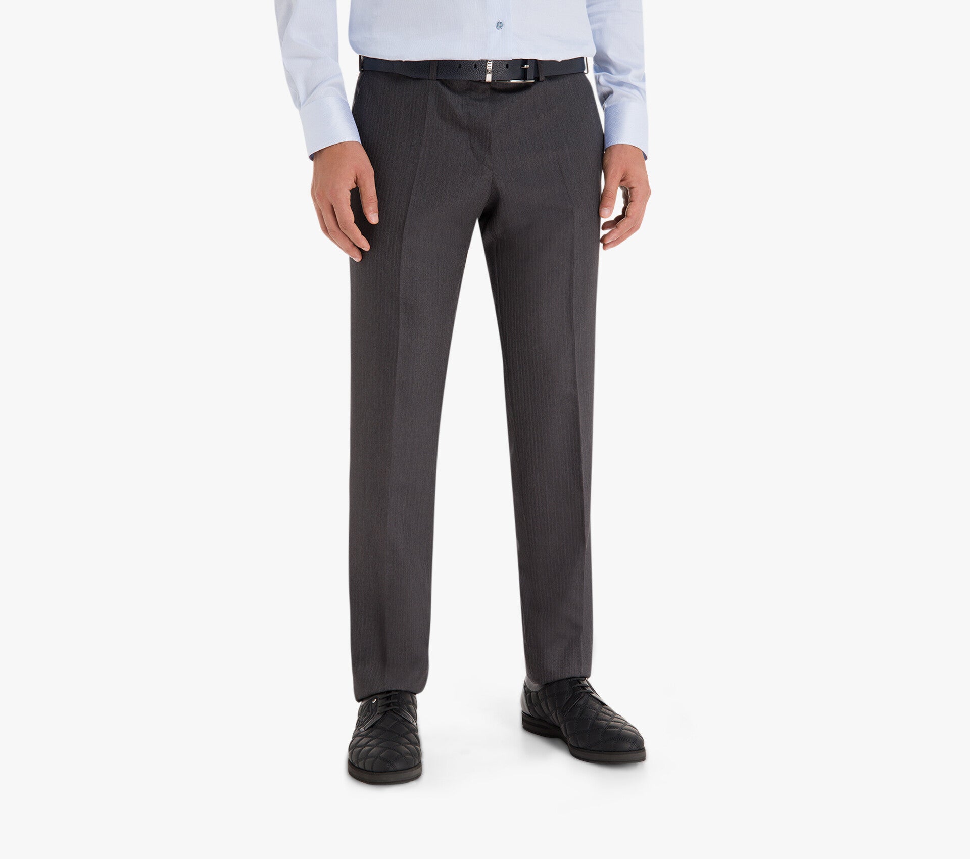 Zilli Two-Button Jacket Suit in Dark Grey