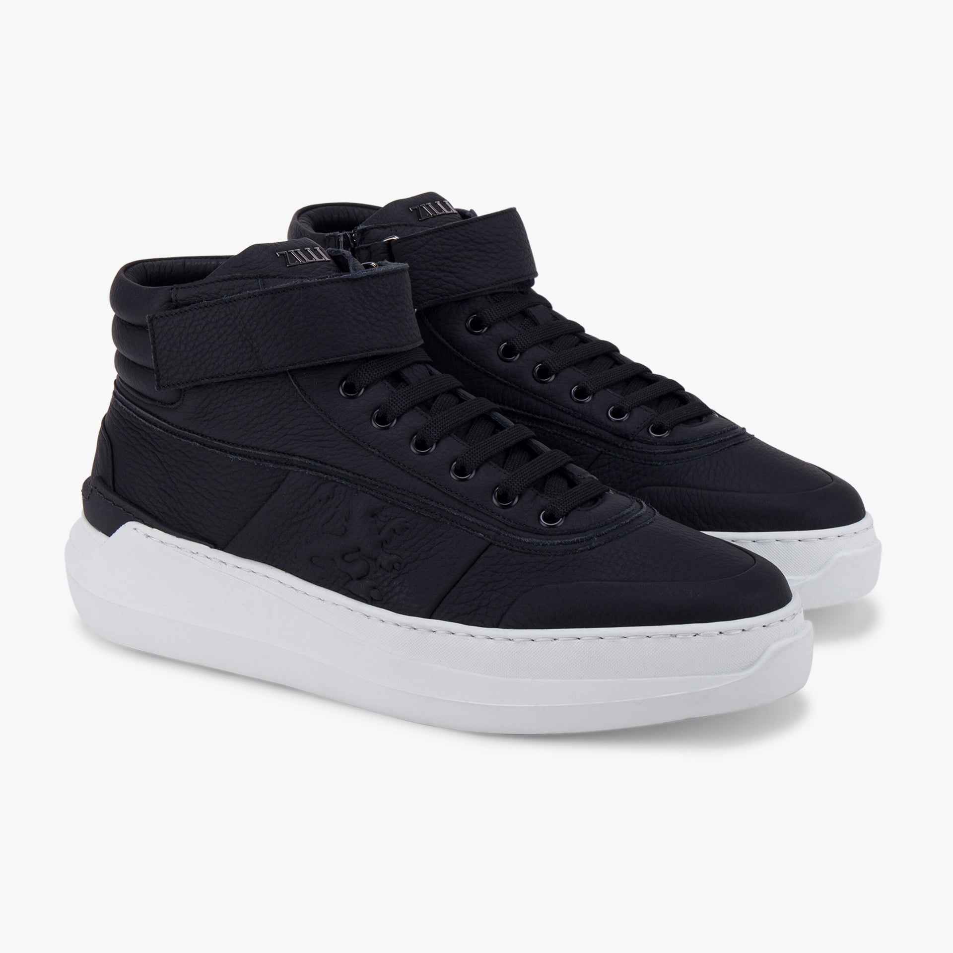 Embossed Lion High Sneakers