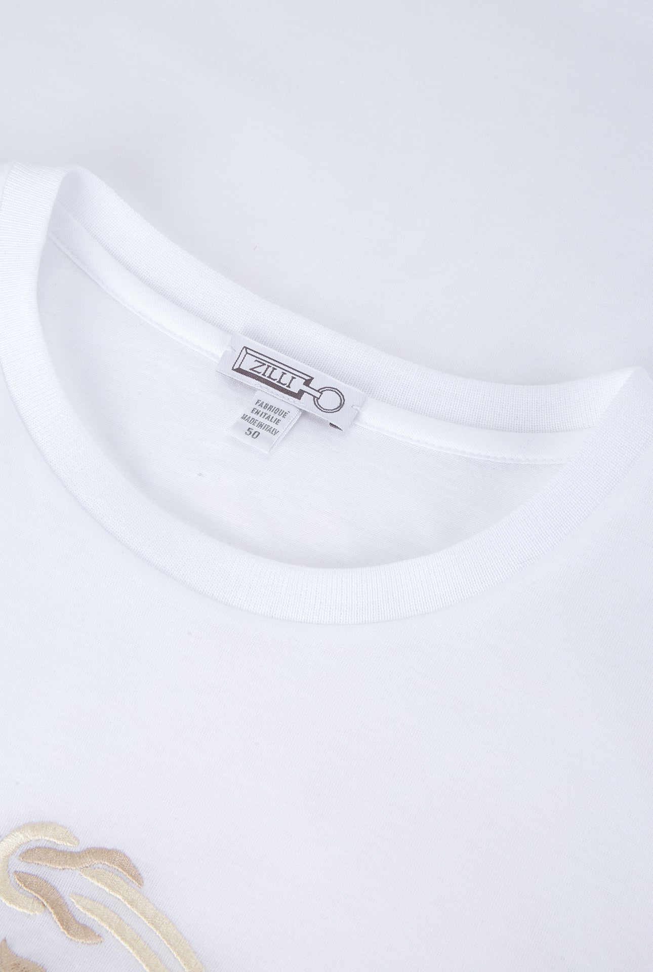 T-Shirt with Lion Circle Embroidery